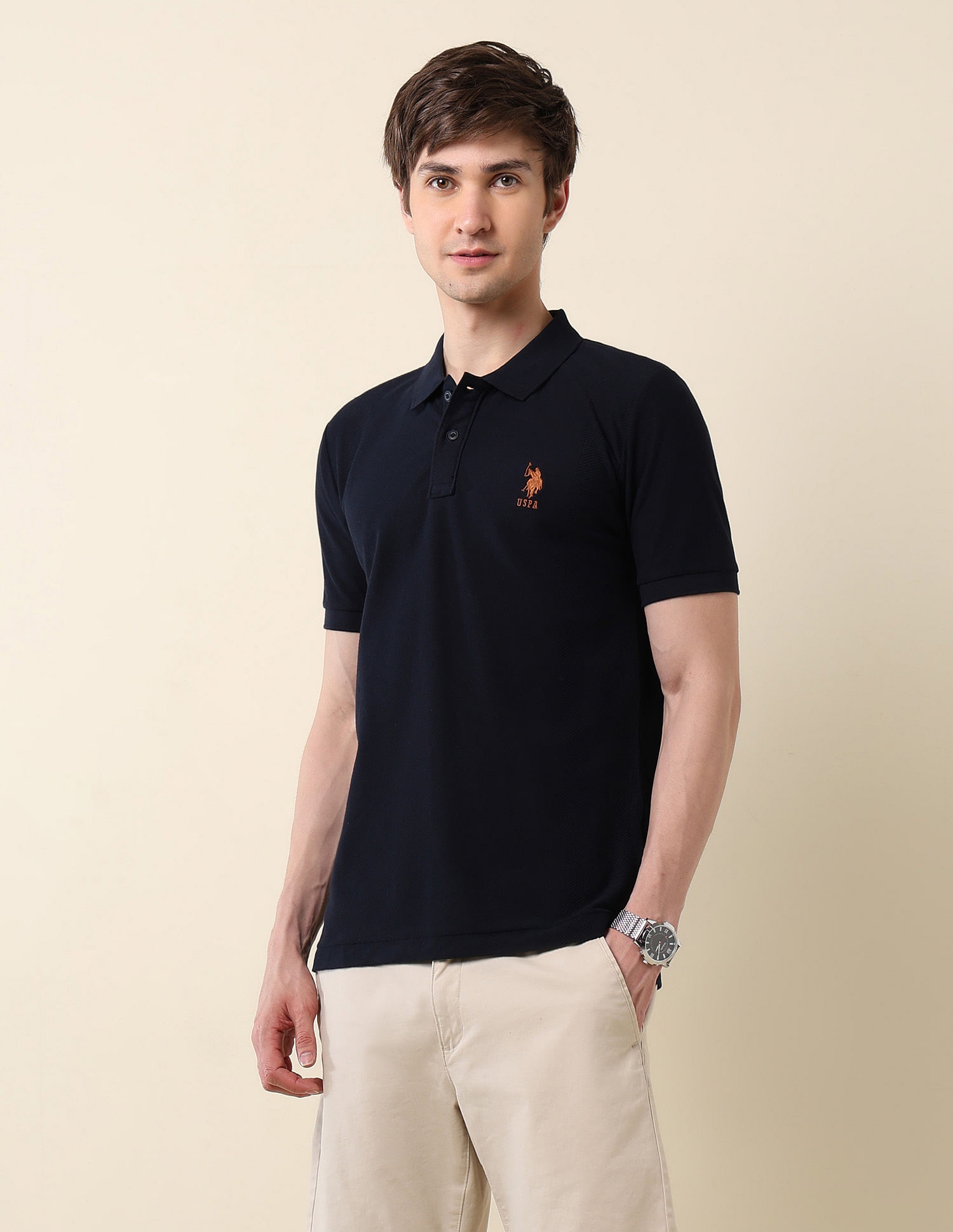 U.S. Polo Assn. Textured Classic Polo Shirt