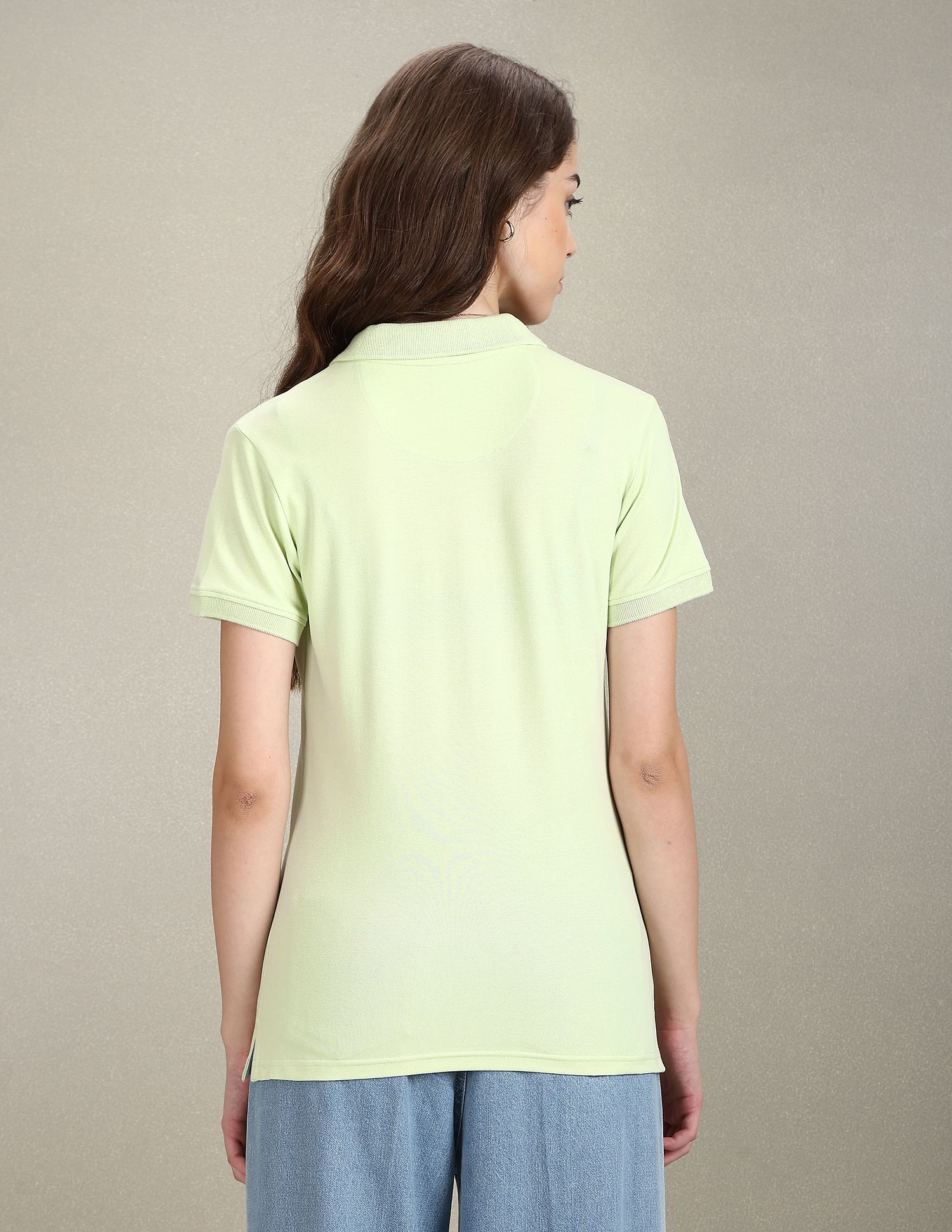 U.S. Polo Assn. Women Solid Slim Polo Shirt