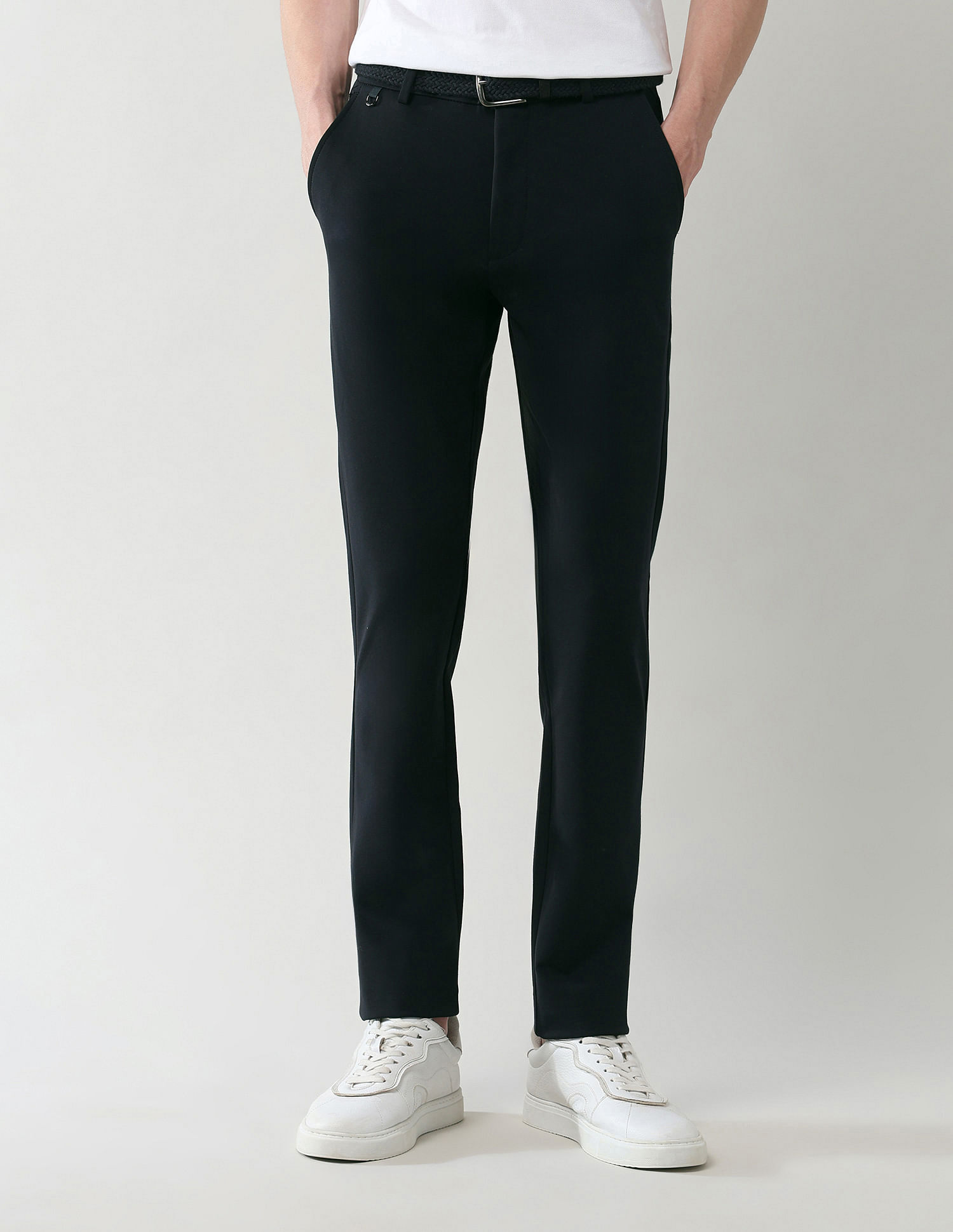 Arrow Sport Solid Super Slim Fit Trousers