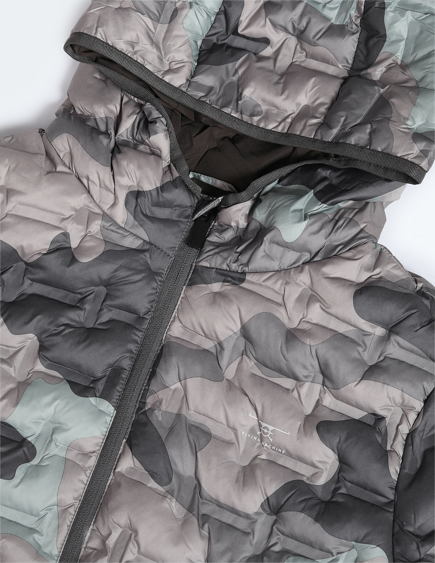 Flying Machine Camouflage Thermo Tech Hooded Jacket
