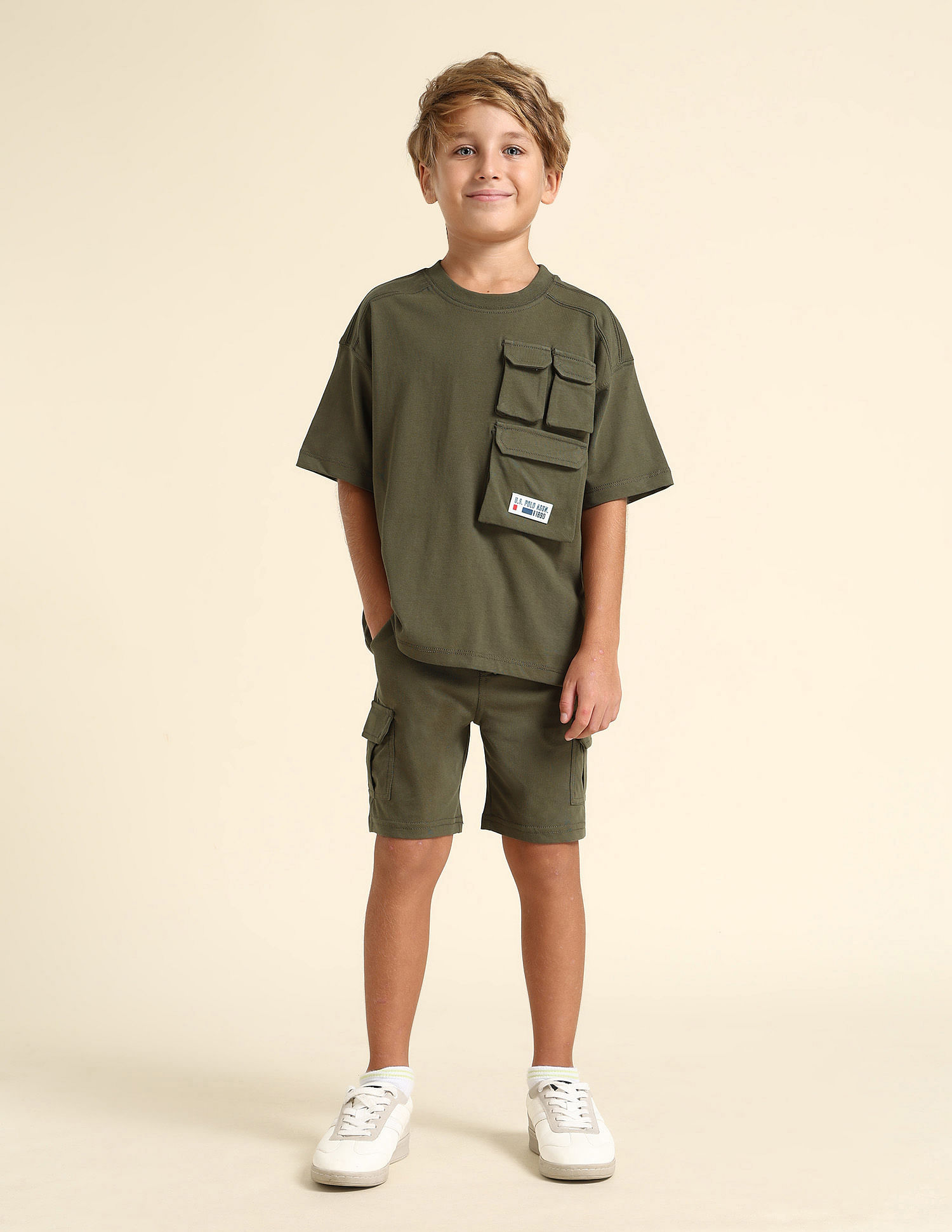 U.S. Polo Assn. Kids Boys Solid Regular Fit T-Shirt