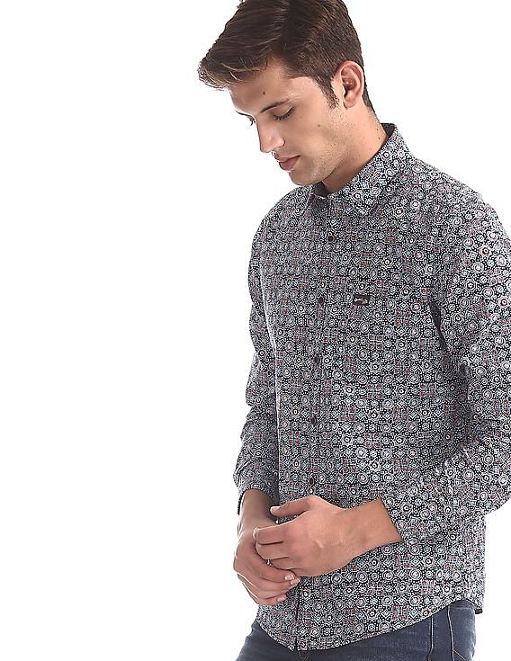 U.S. Polo Assn. Denim Co. Spread Collar Printed Shirt