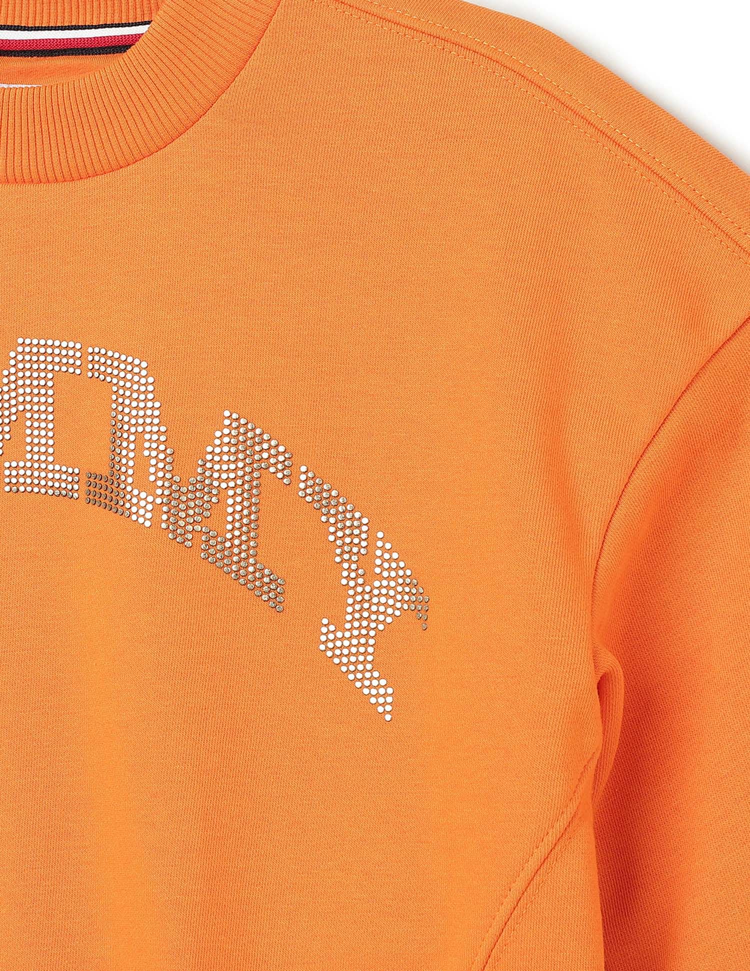 Tommy Hilfiger Kids Girls Brand Embellished Sweatshirt