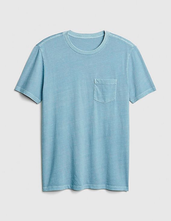 Buy GAP Men Blue Vintage Wash Pocket T Shirt NNNOW