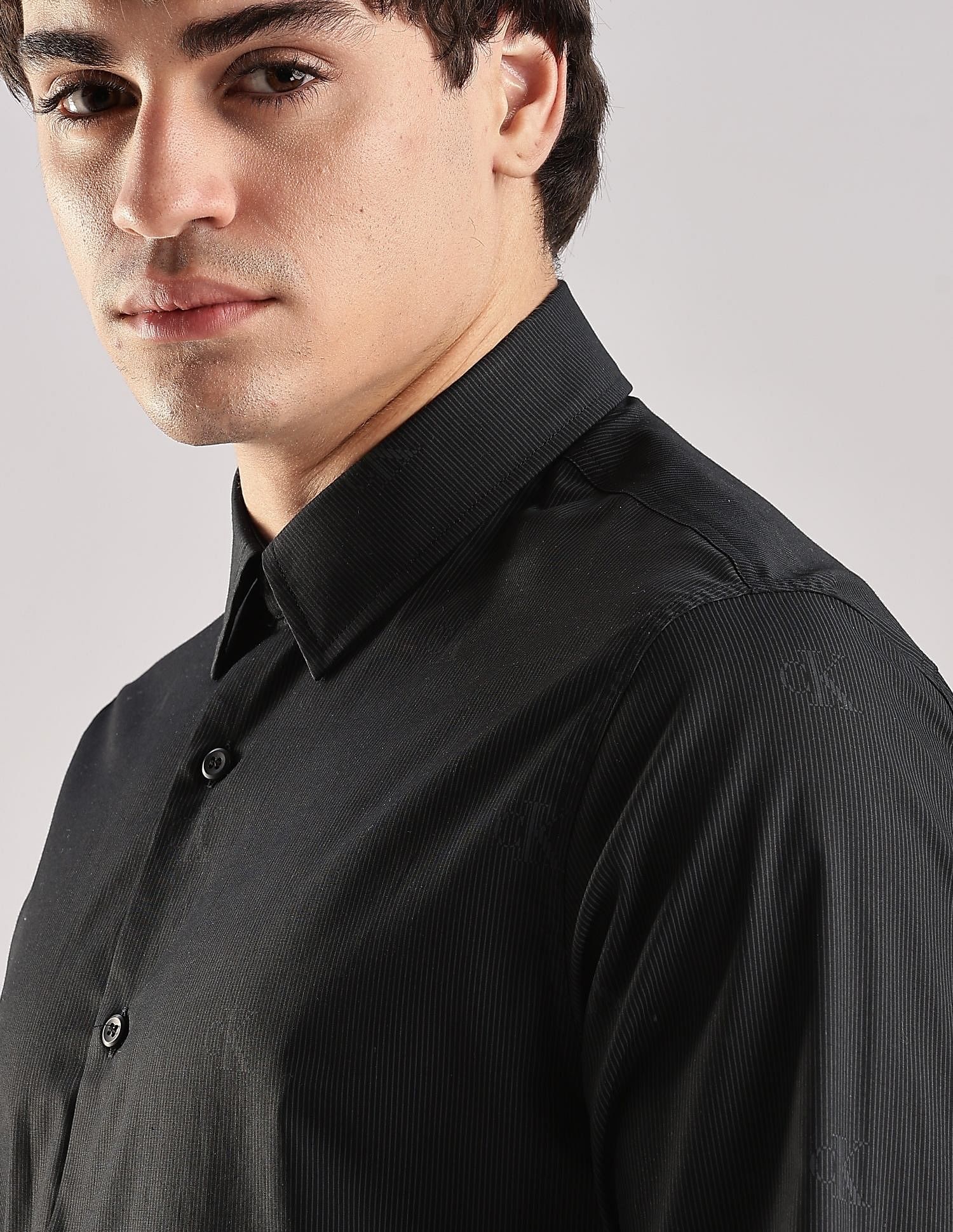 Calvin Klein Jeans Vertical Stripes Slim Fit Plain Woven Shirt