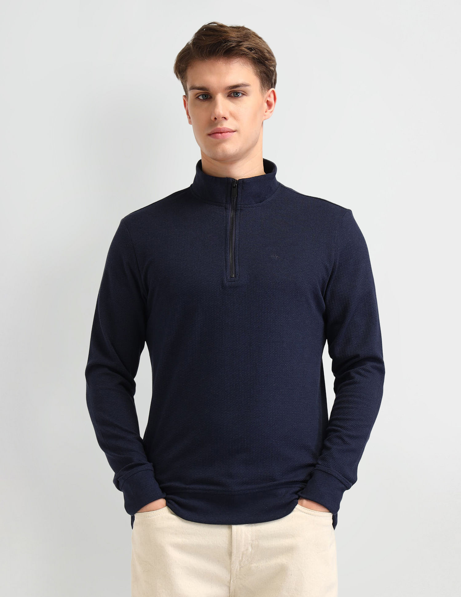 Arrow Textured Regular Fit Sweatshirt