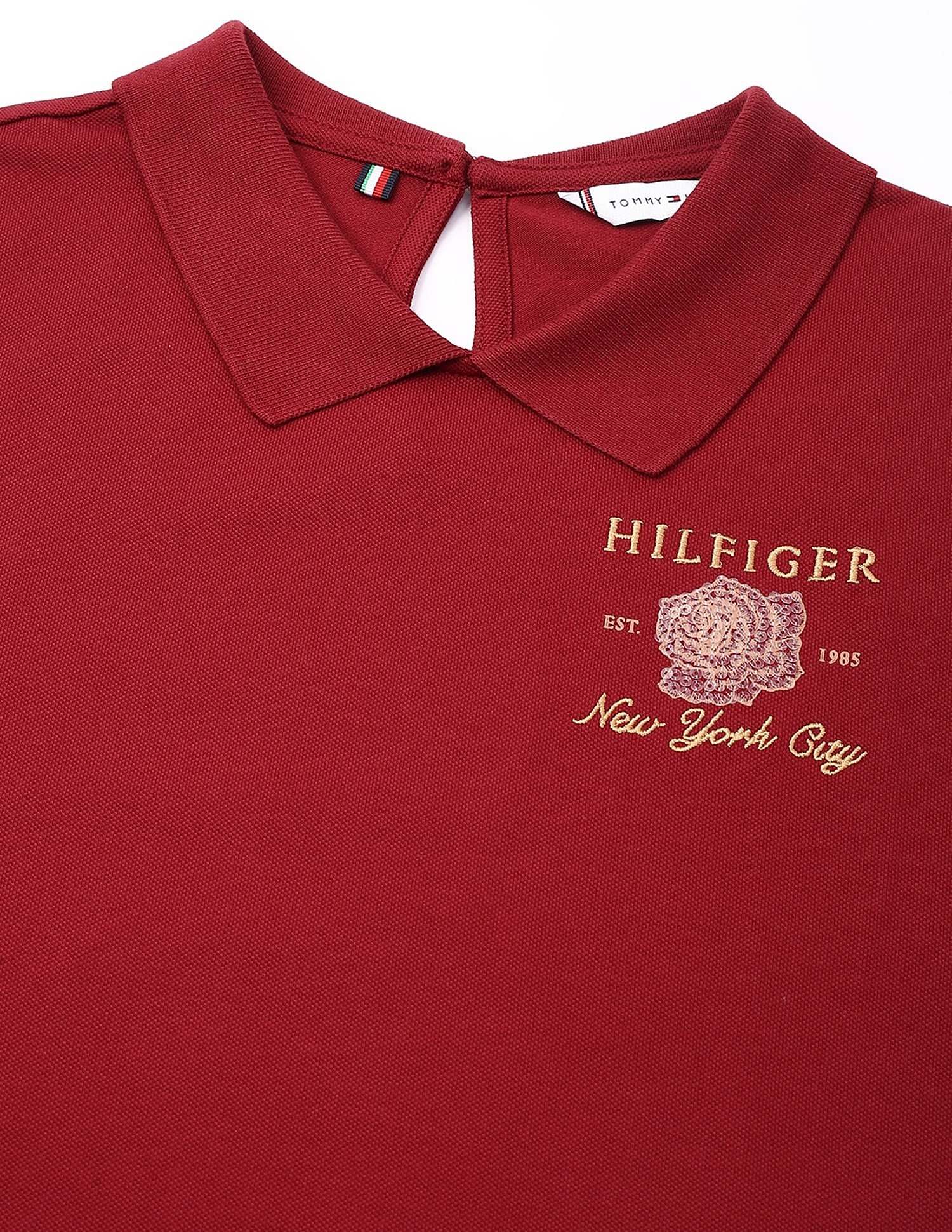 Tommy Hilfiger Embroidered Logo Regular-Fit Cotton Polo T-Shirt