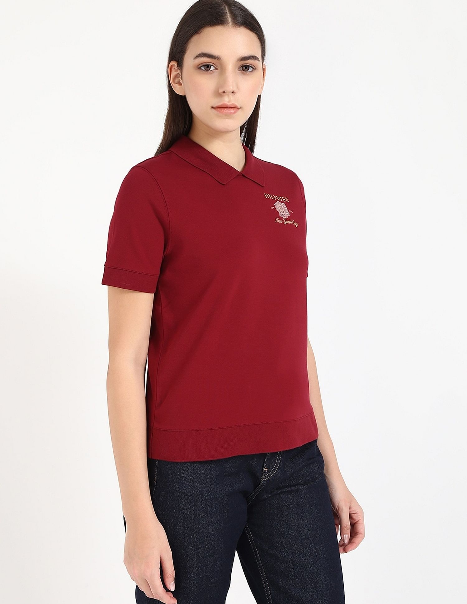 Tommy Hilfiger Embroidered Logo Regular-Fit Cotton Polo T-Shirt