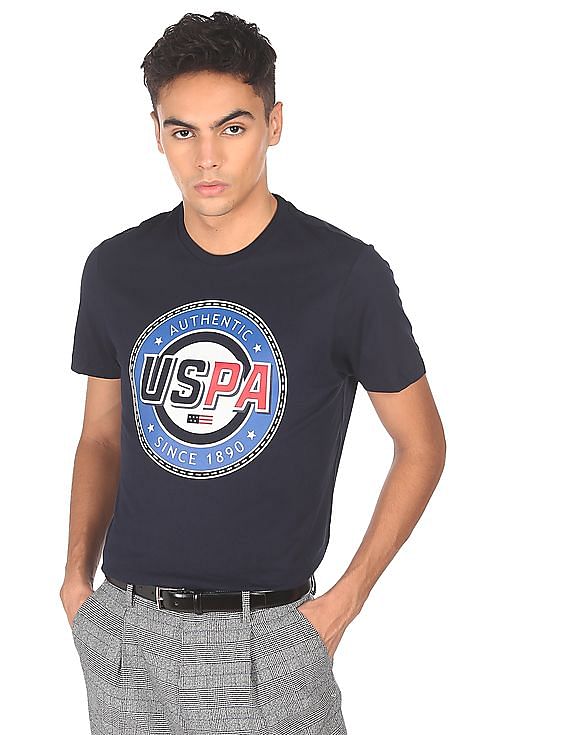 U.S. Polo Assn. Crew Neck Brand Print T-Shirt