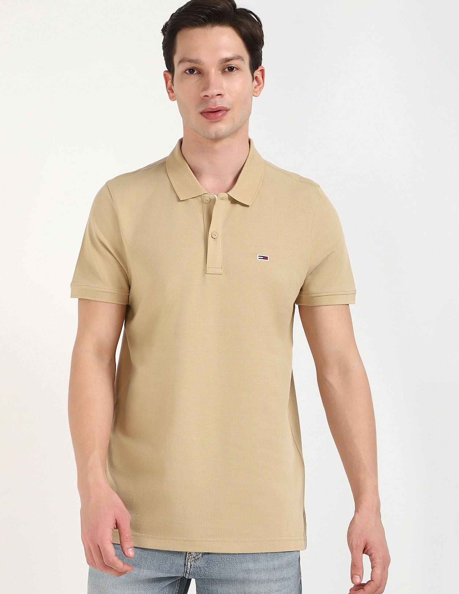 Tommy Hilfiger Solid Slim-Fit Cotton Polo Shirt