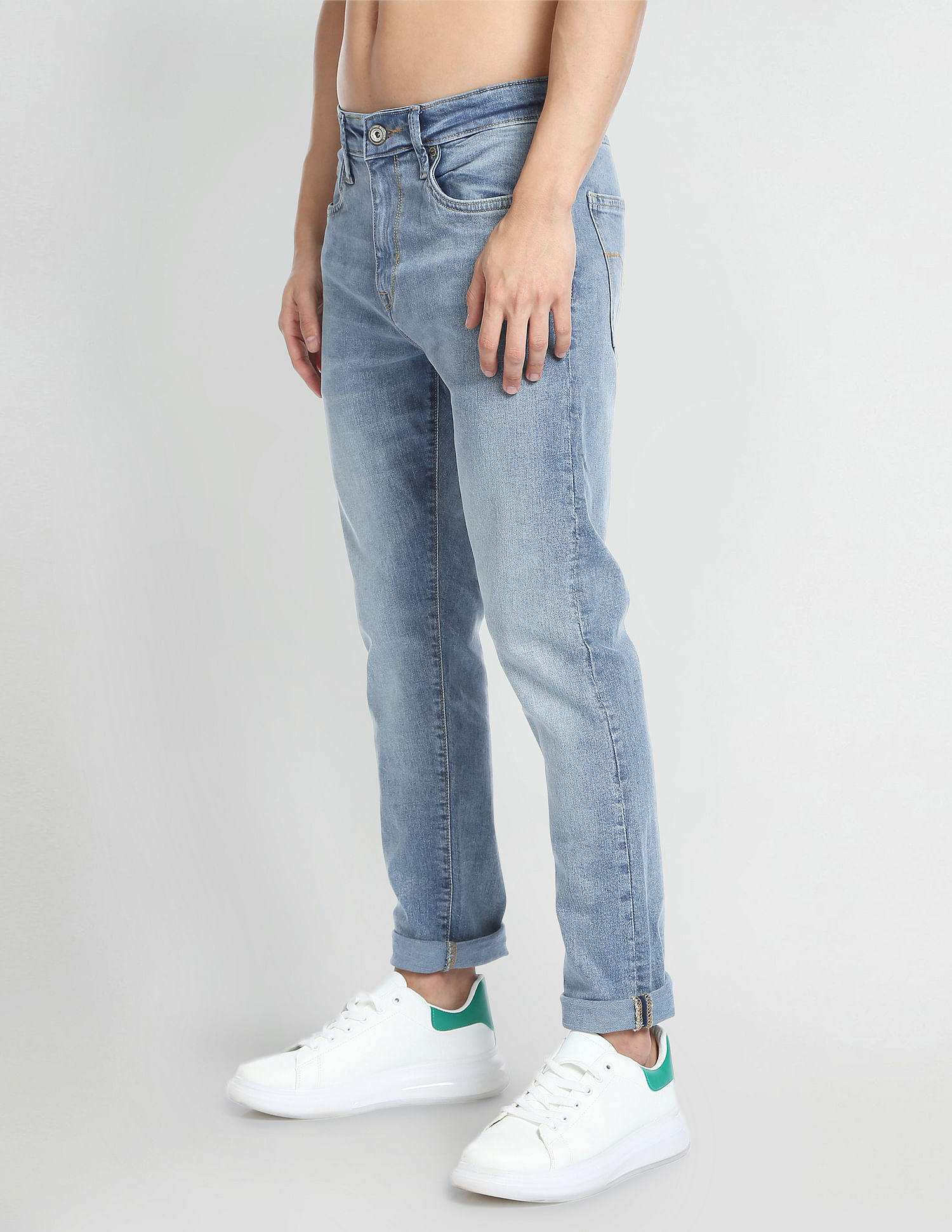 Flying Machine Stone Wash Slim Tapered Fit Jeans