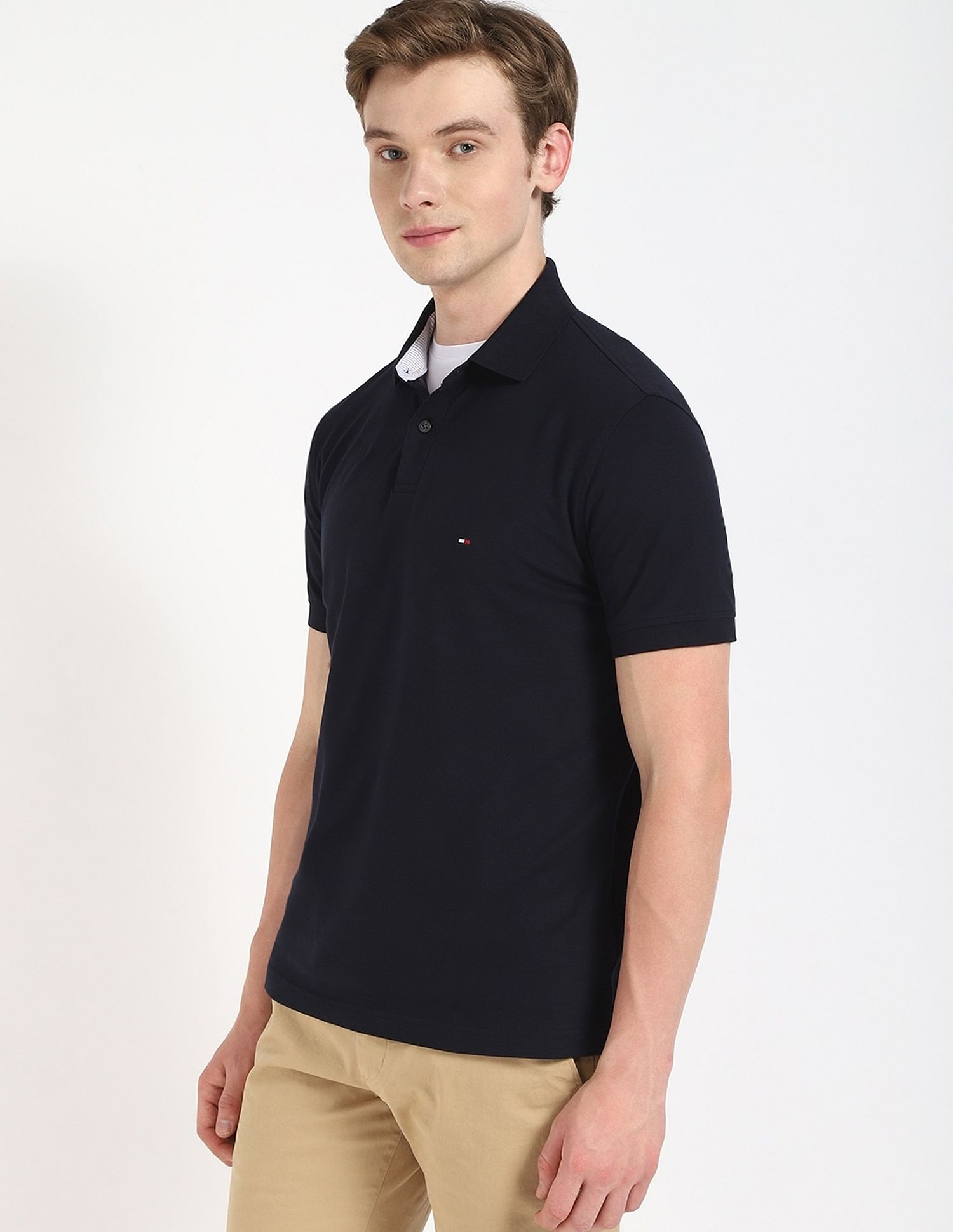 Tommy Hilfiger Solid Regular Fit Polo