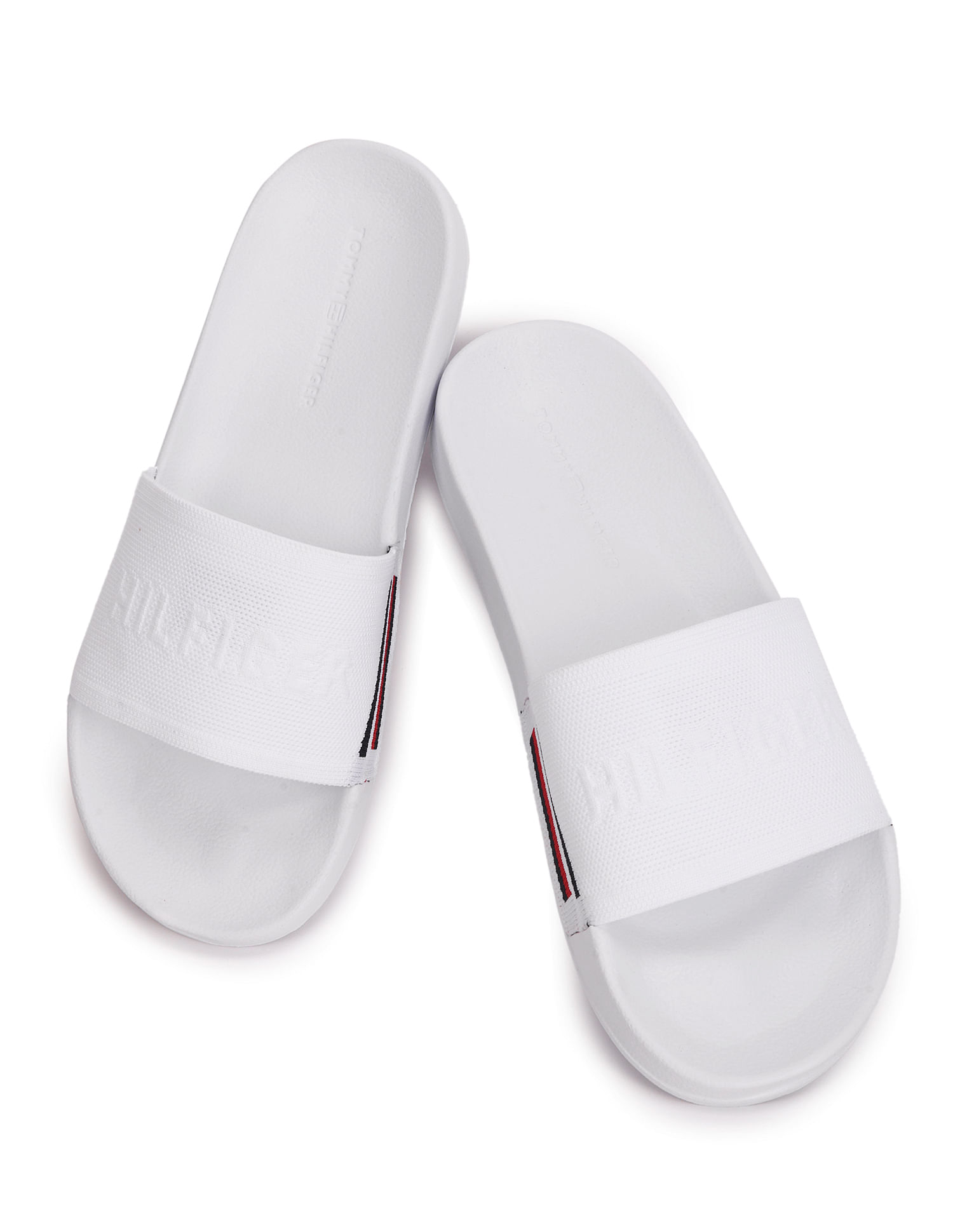 Tommy hilfiger best sale slides mens white