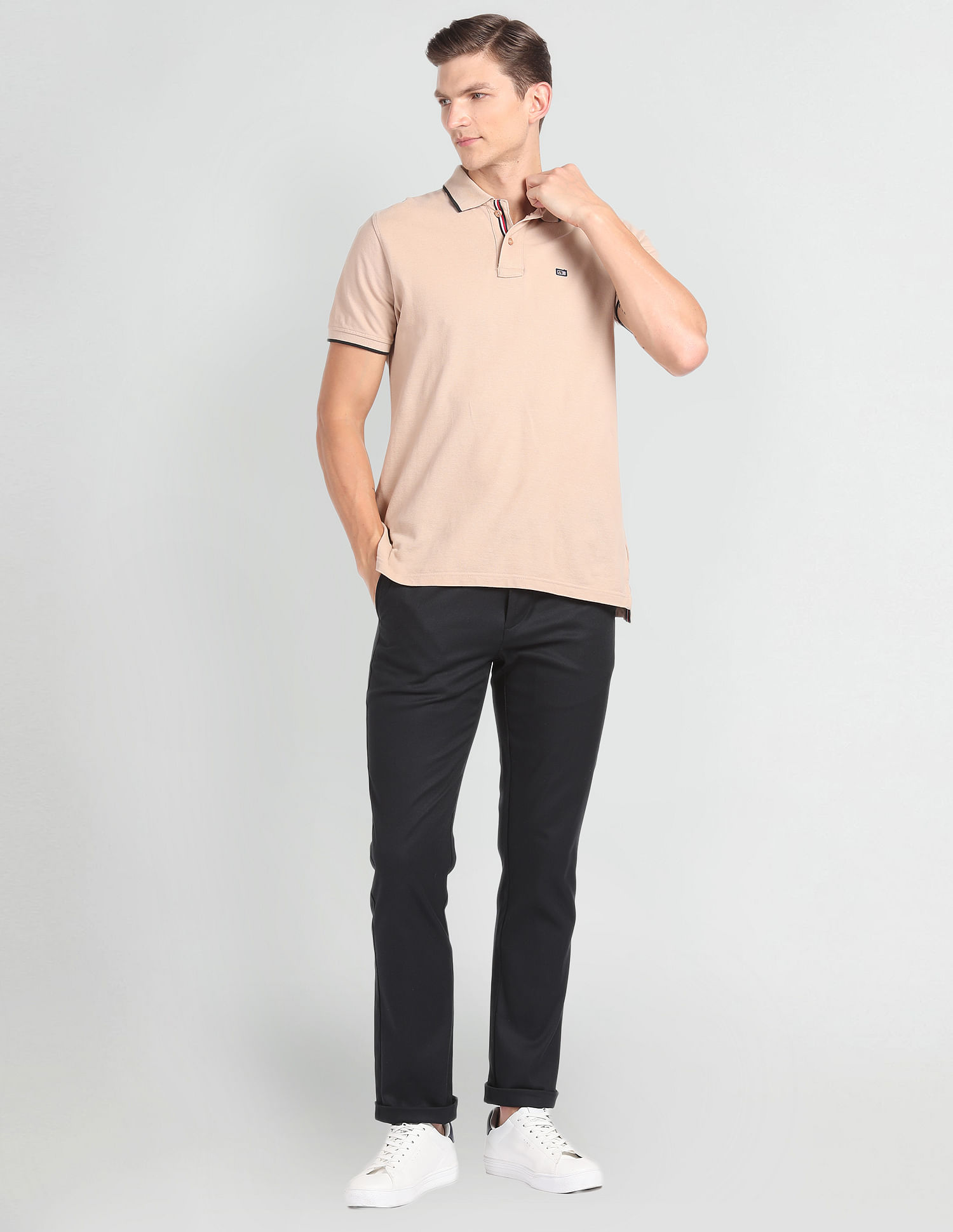 Arrow Sports Solid Dobby Autoflex Trousers
