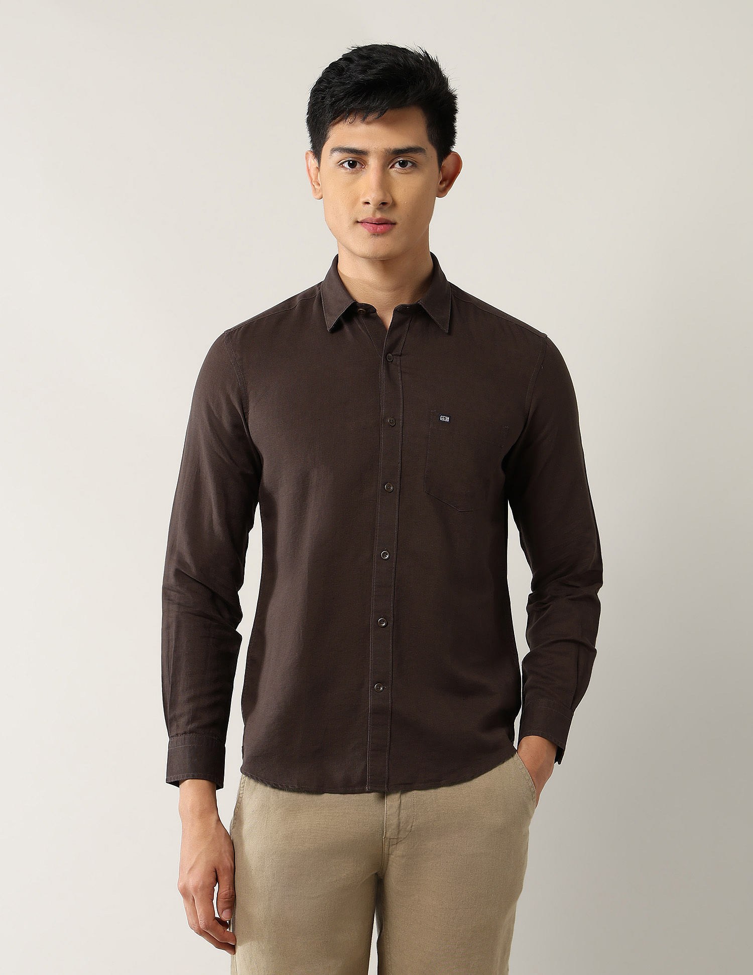 Arrow Sport Slim Fit Pure Linen Shirt