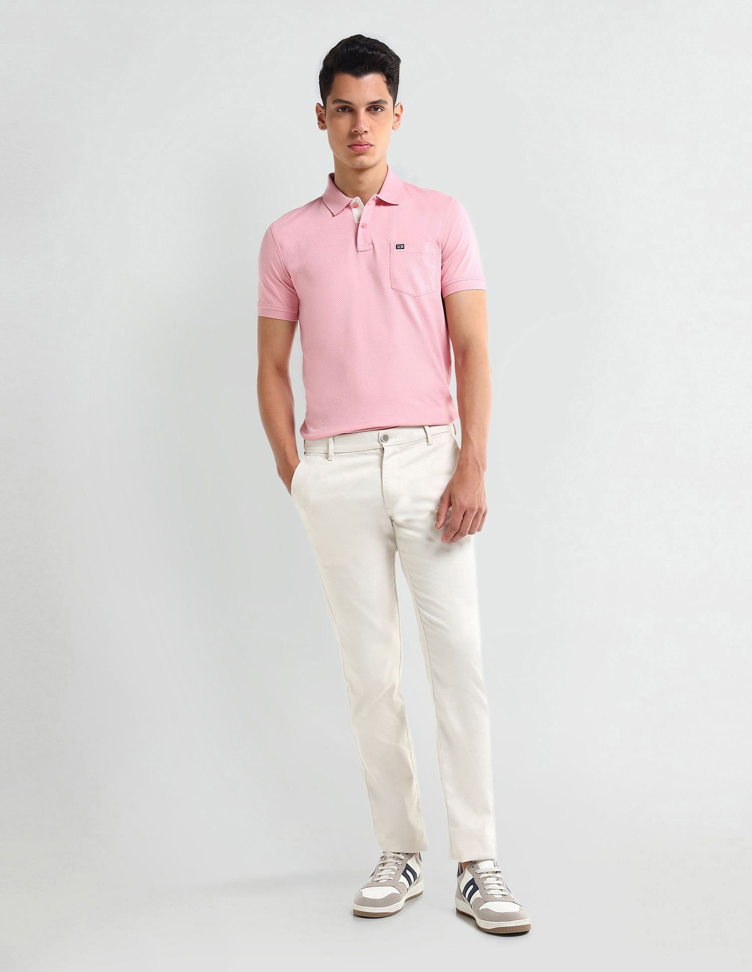 Arrow Sport Textured pattern Regular Polo Shirt