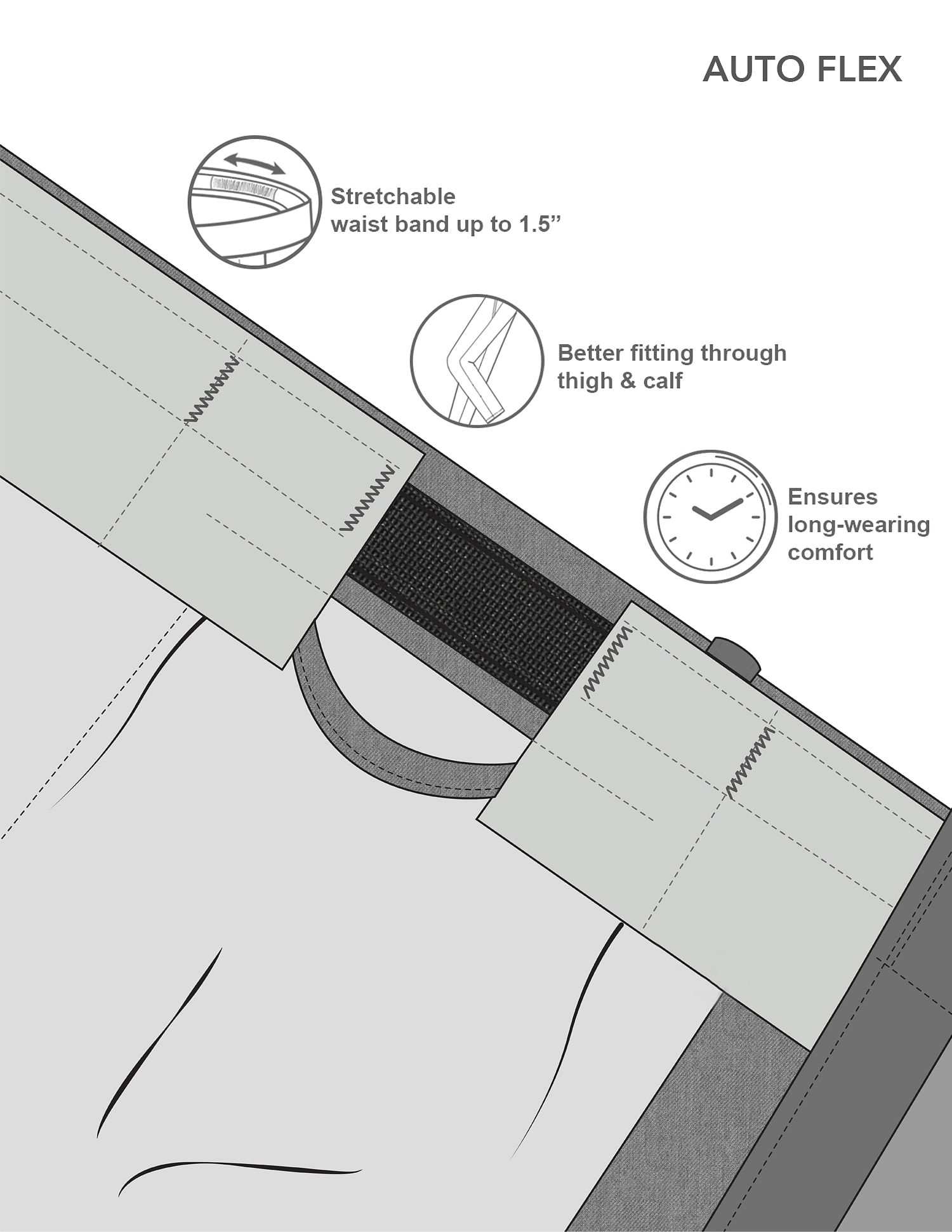 Arrow Solid Autoflex Trousers