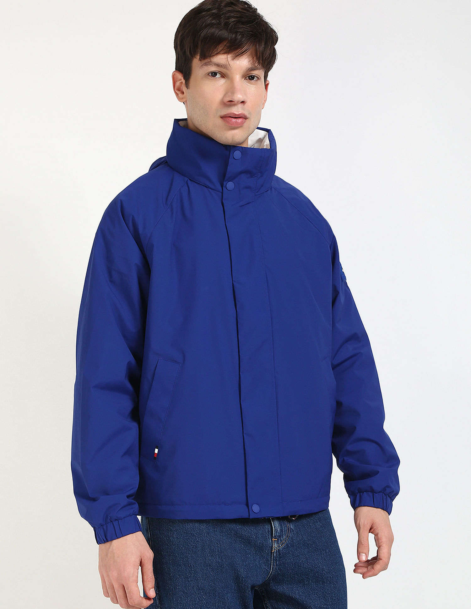 Tommy Hilfiger Men's Blue Jacket for Stylish Outings