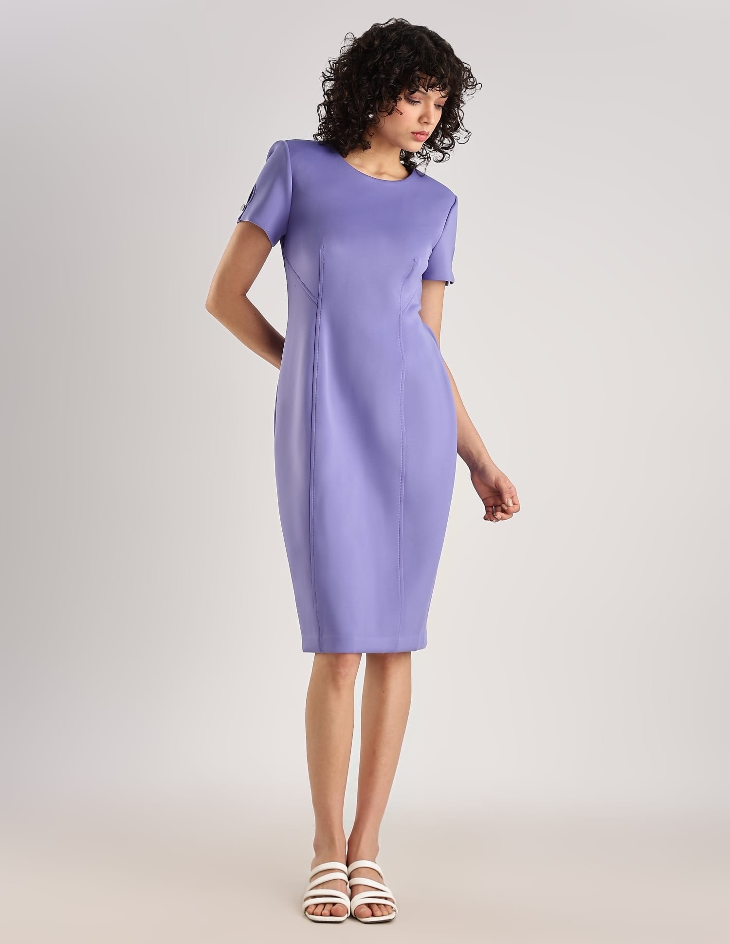 Buy Calvin Klein Polyester Round Neck Sheath Dress - NNNOW.com