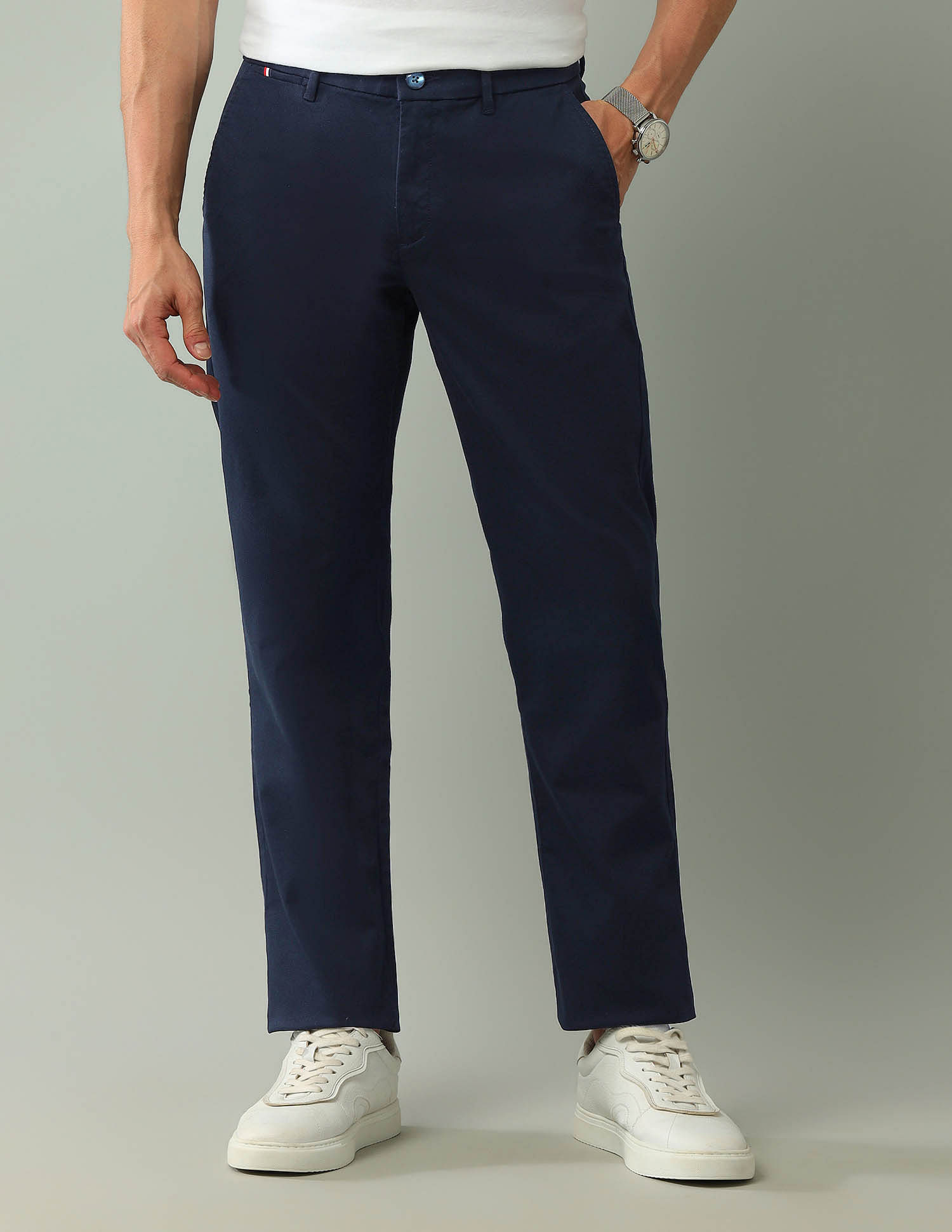 Arrow Sport Regular Fit Dobby Weave Trousers