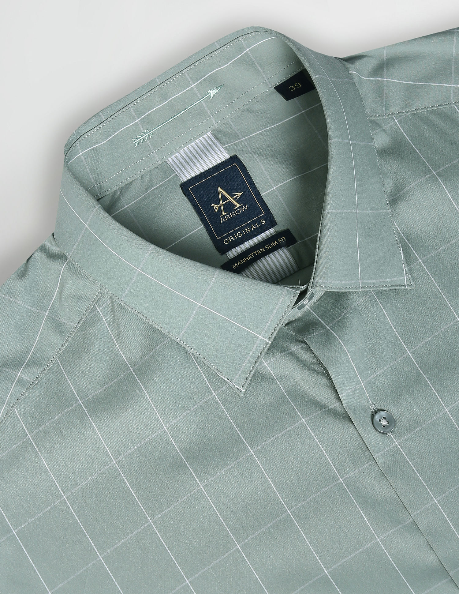 Arrow Windowpane Check Slim Shirt