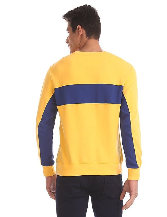 Buy Men Yellow Colour Block Panelled 