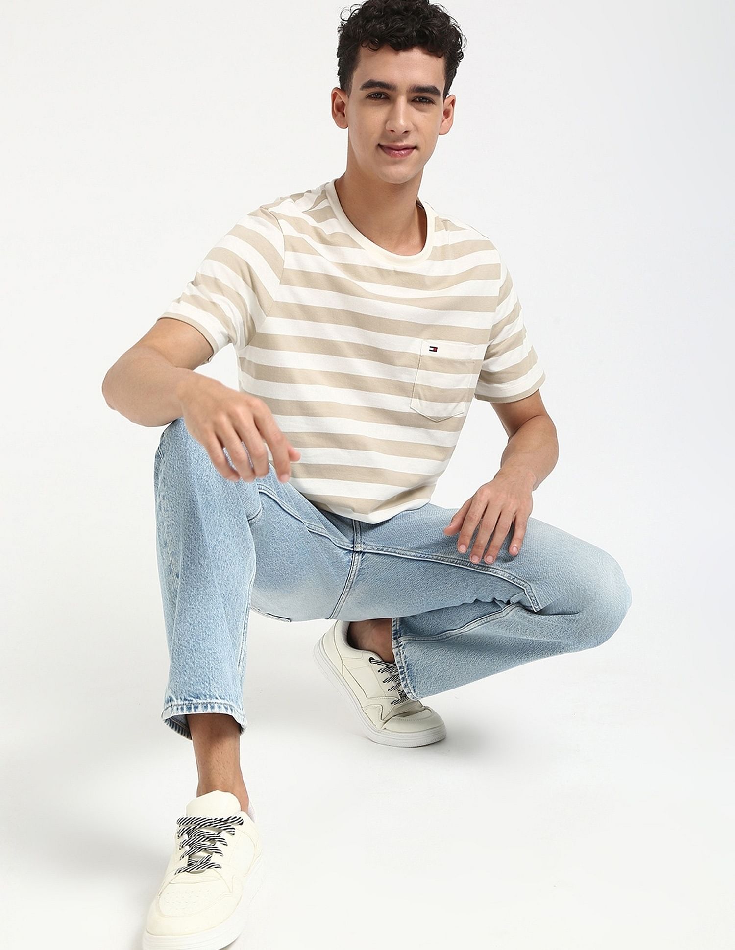 Tommy Hilfiger Striped Regular-Fit Cotton T-Shirt