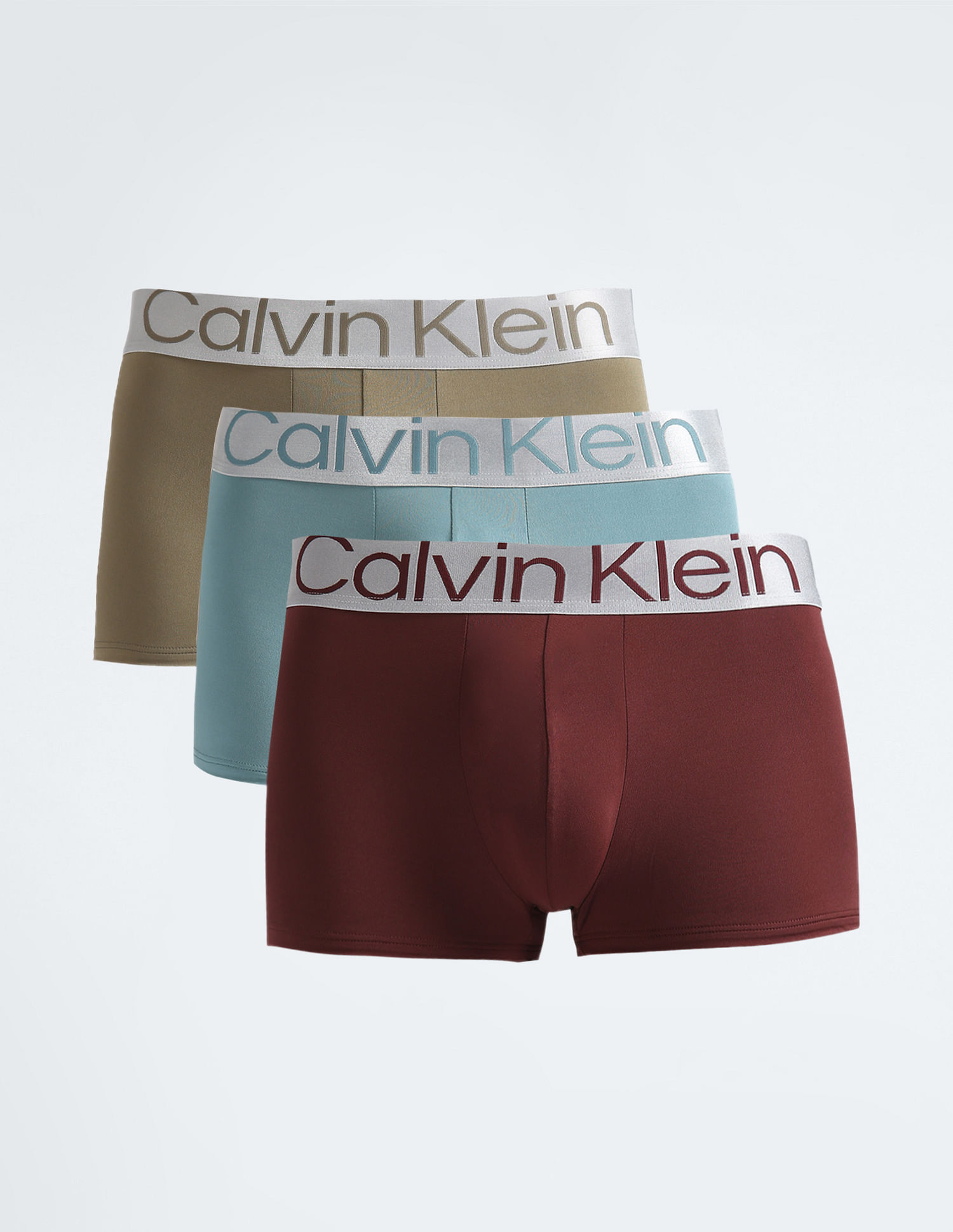 Calvin Klein 3-Pack Low-Rise Microfibre Boxer Trunks Gift Set,  Black/Gold/Blue L Multicoloured : : Fashion