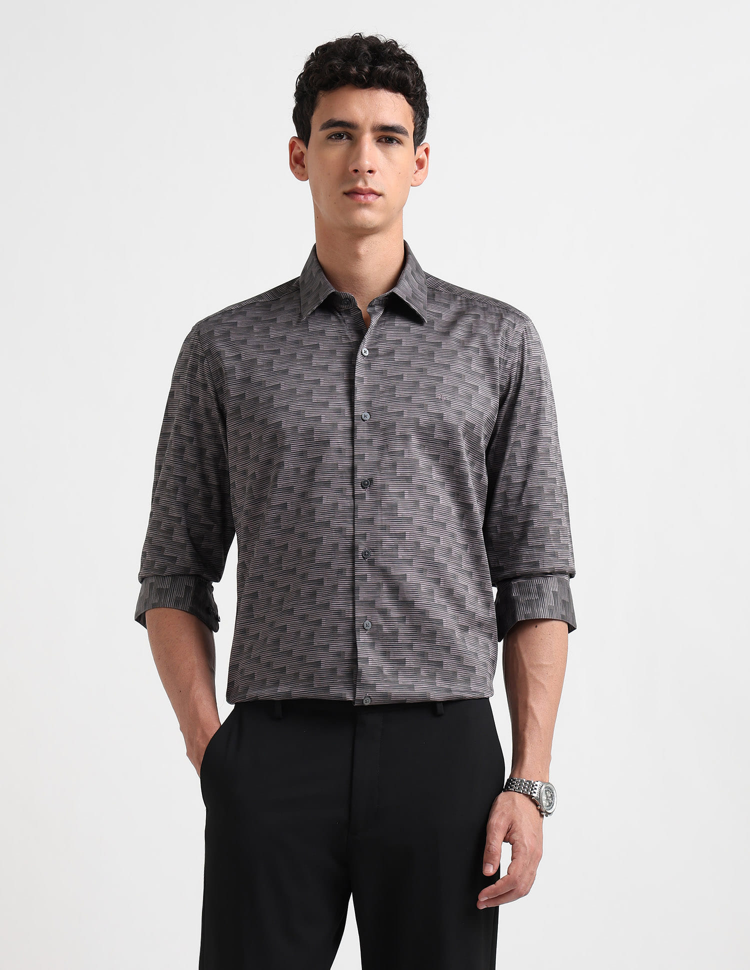 Buy Arrow Newyork Satin Manhattan Slim Fit Shirt - NNNOW.com Buy Arrow Newyork Satin Manhattan Slim Fit Shirt - NNNOW.com