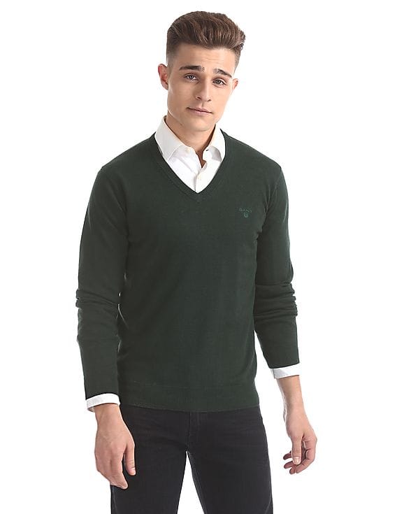 Buy Men Light Weight Cotton V-Neck Sweater online at