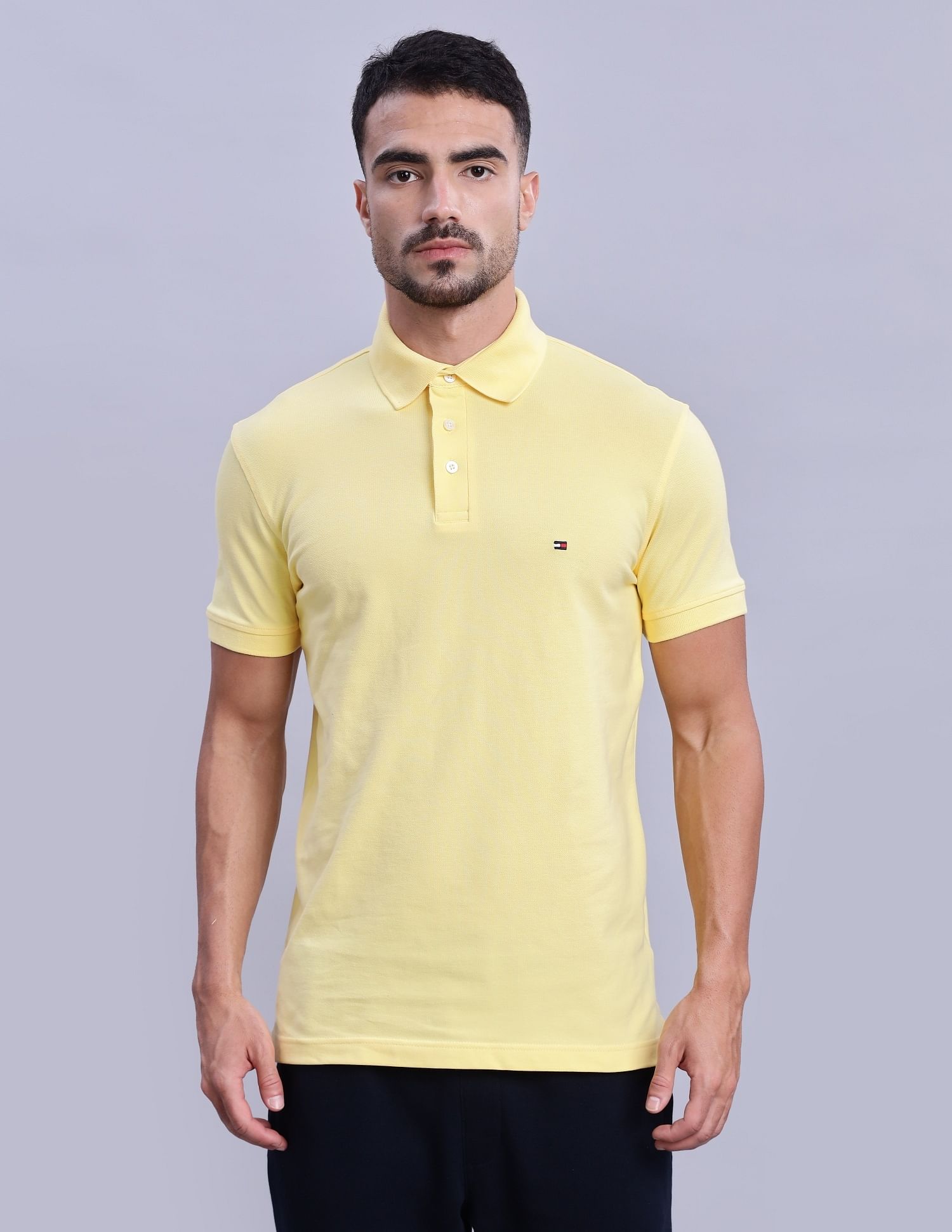 Tommy Hilfiger Solid Regular-Fit Cotton Polo Shirts