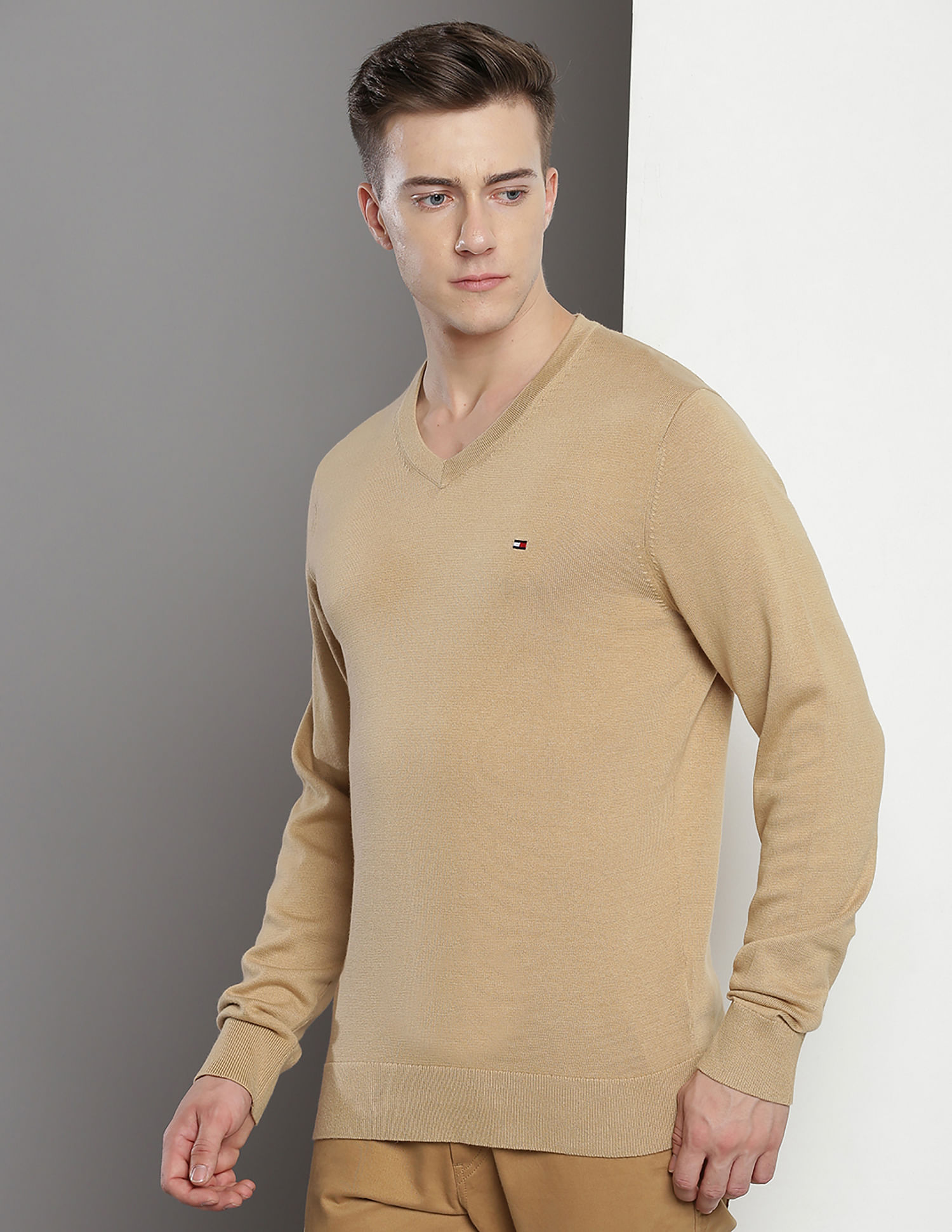 Tommy Hilfiger V-Neck Cotton Essential Sweater