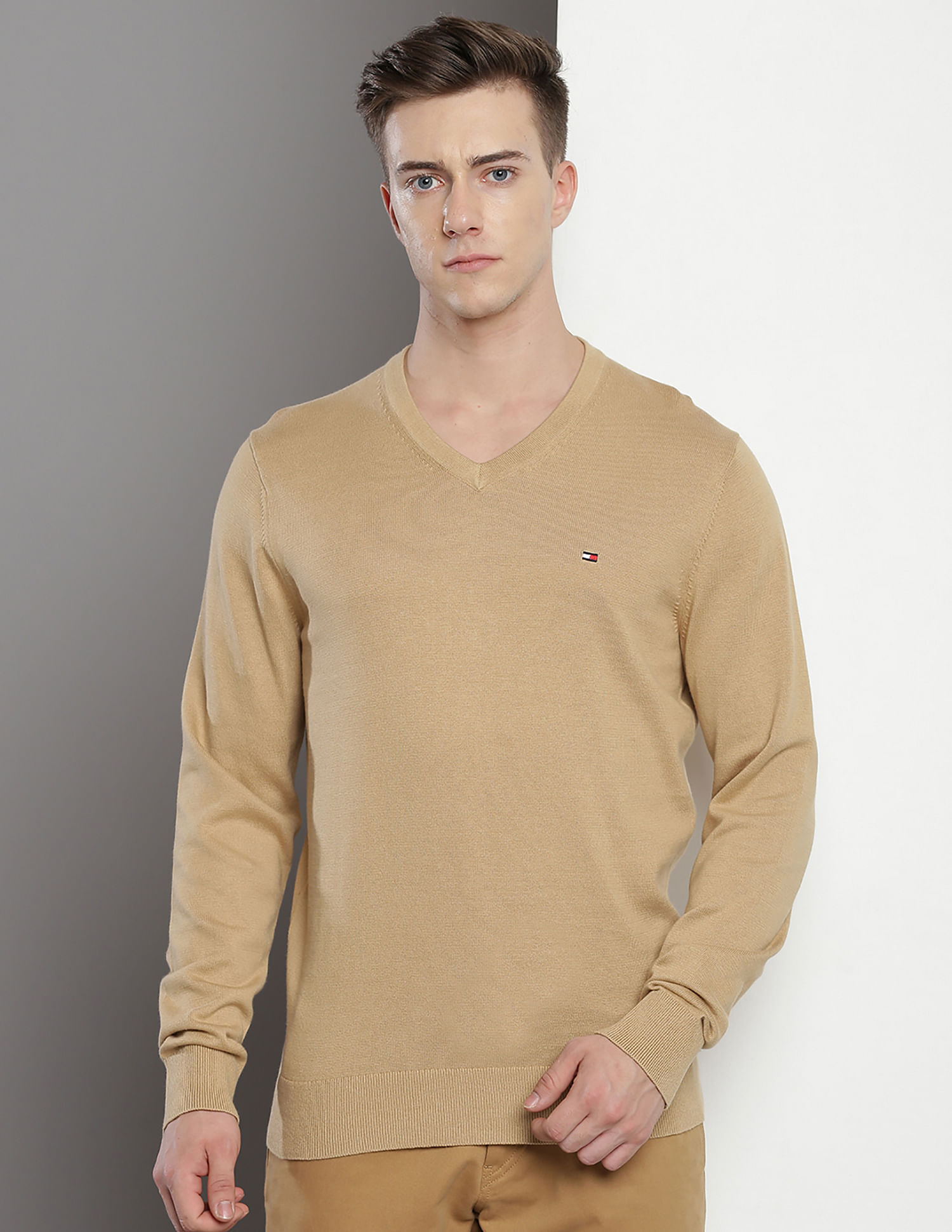 Tommy Hilfiger V-Neck Cotton Essential Sweater