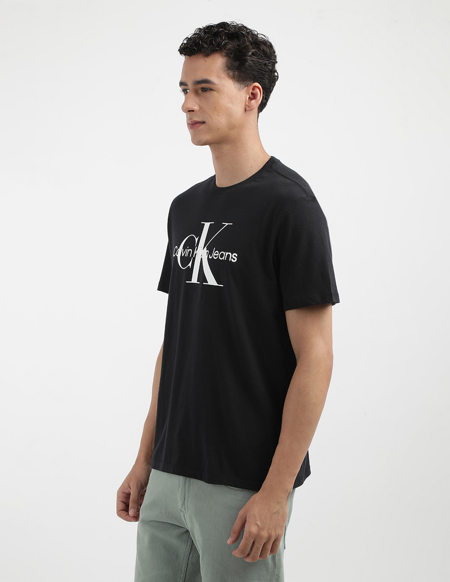 Calvin Klein Jeans Gold Monogram Printed T-Shirt