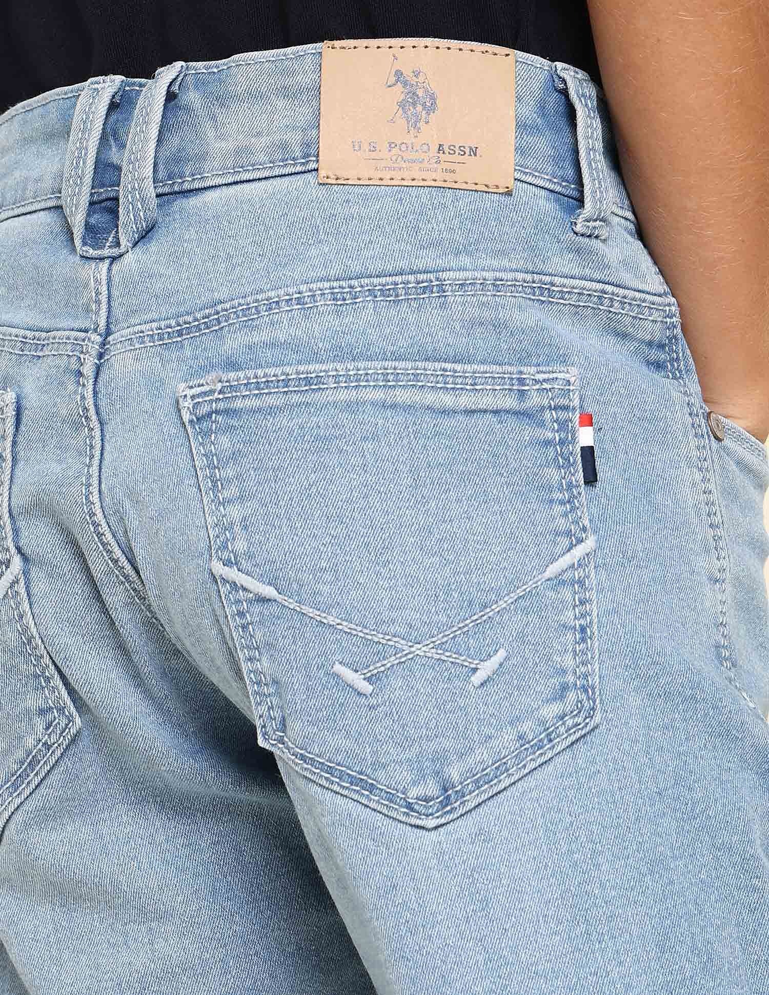 U.S. Polo Assn. Kids Boys Relaxed Fit Blue Jeans
