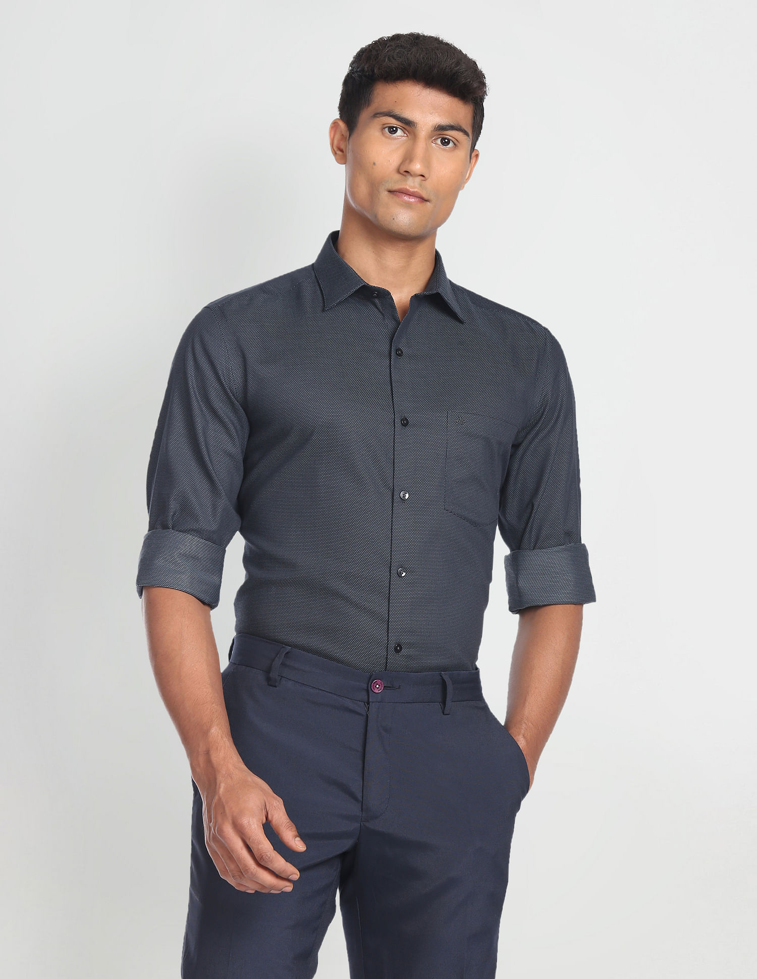 Arrow Auto Press Dobby Formal Shirt