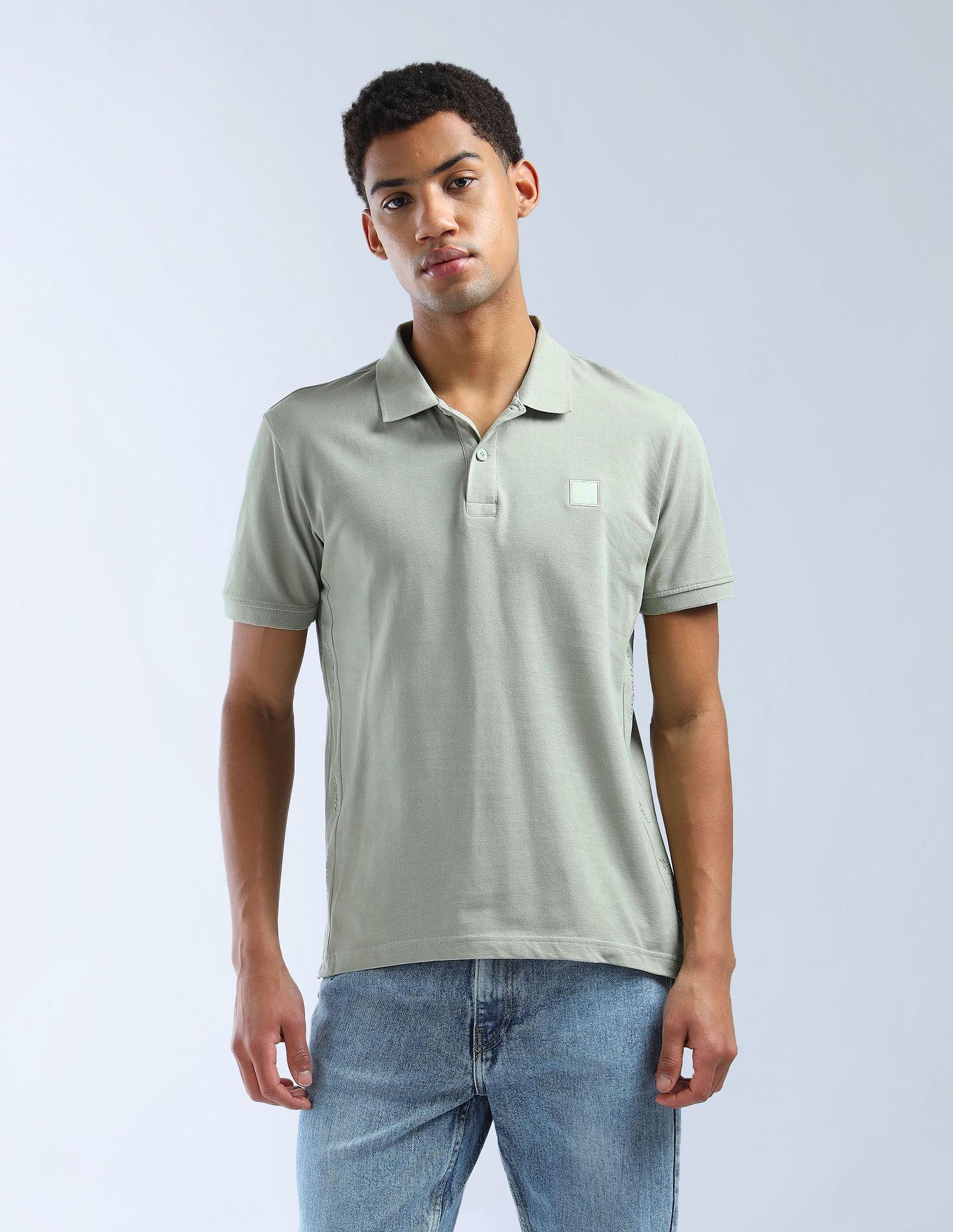 Flying Machine Solid Pure Cotton Essentials Polo Shirt