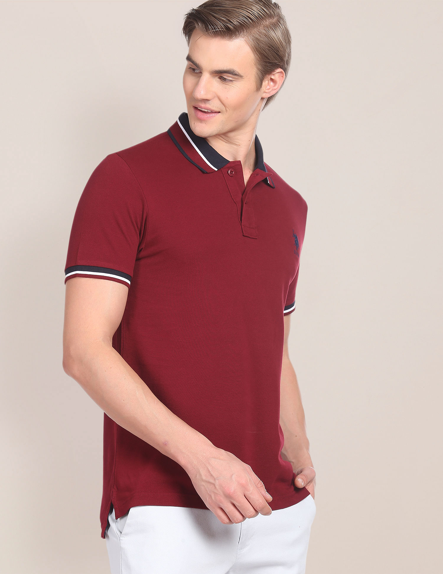 U.S. Polo Assn. Solid Slim Fit Polo Shirt