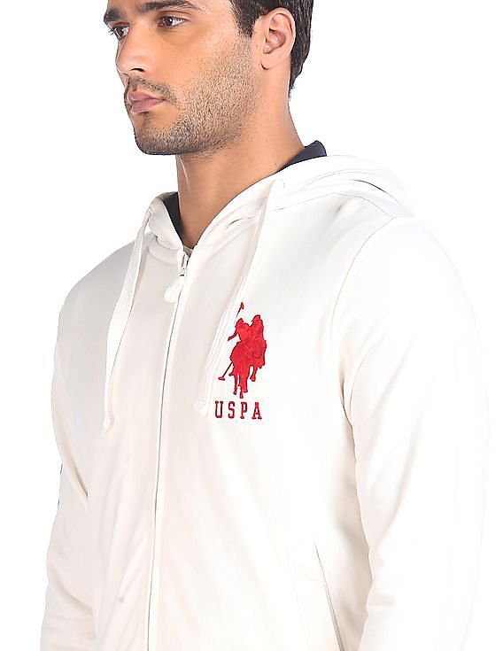 us polo white hoodie