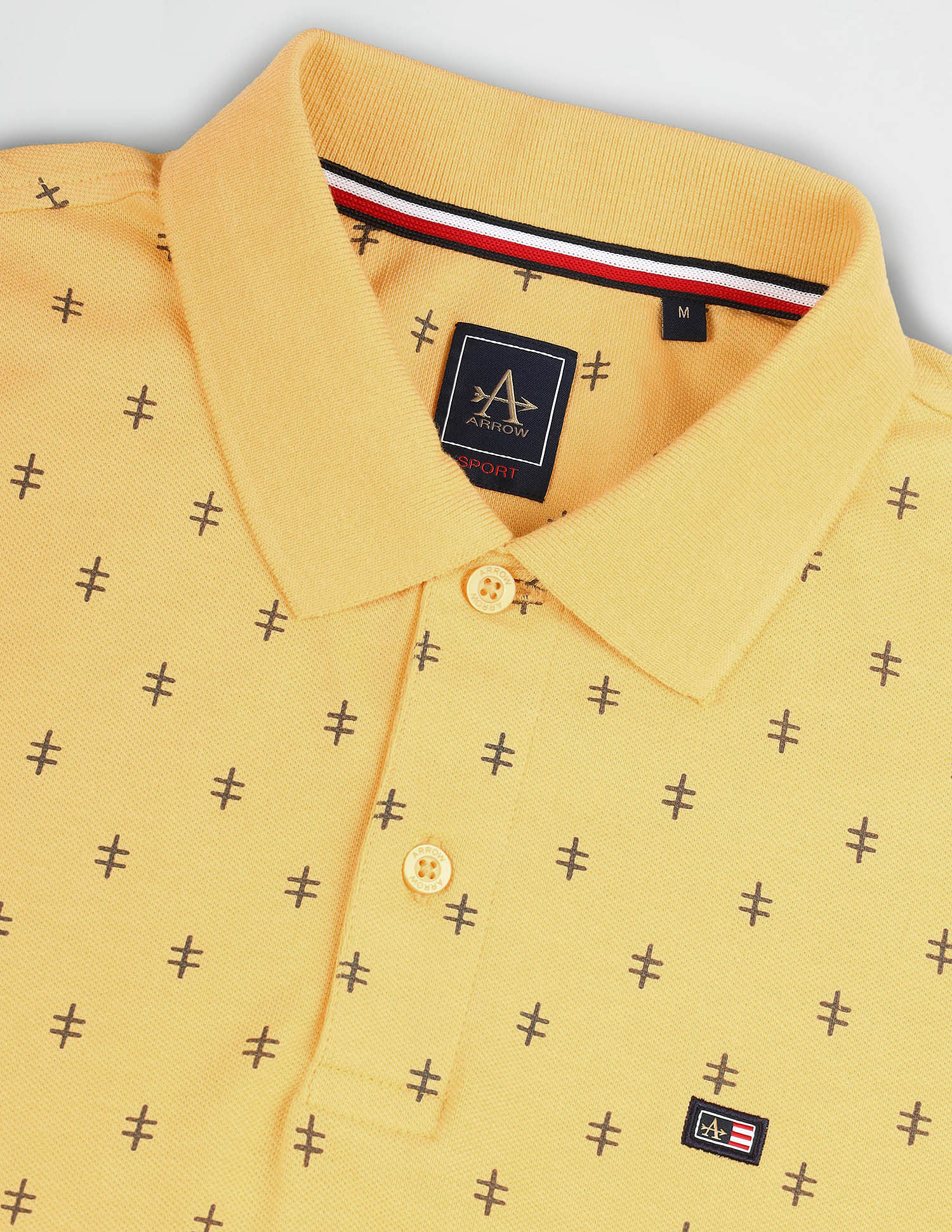 Arrow Sports Geometric Print Regular Polo Shirt