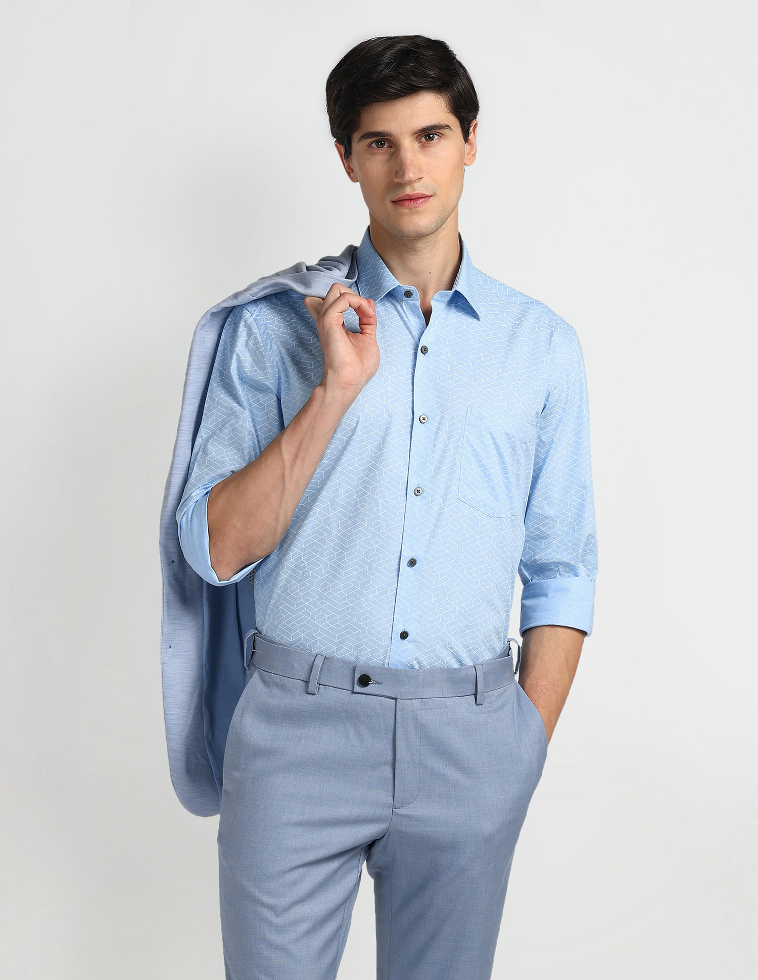 Arrow Geometric Print Slim Fit Shirt