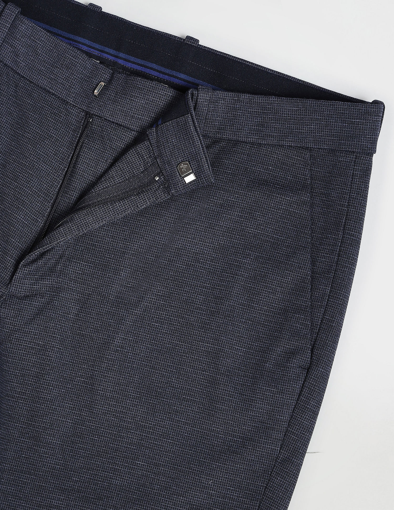 Arrow Micro Check Super Slim Fit Trousers