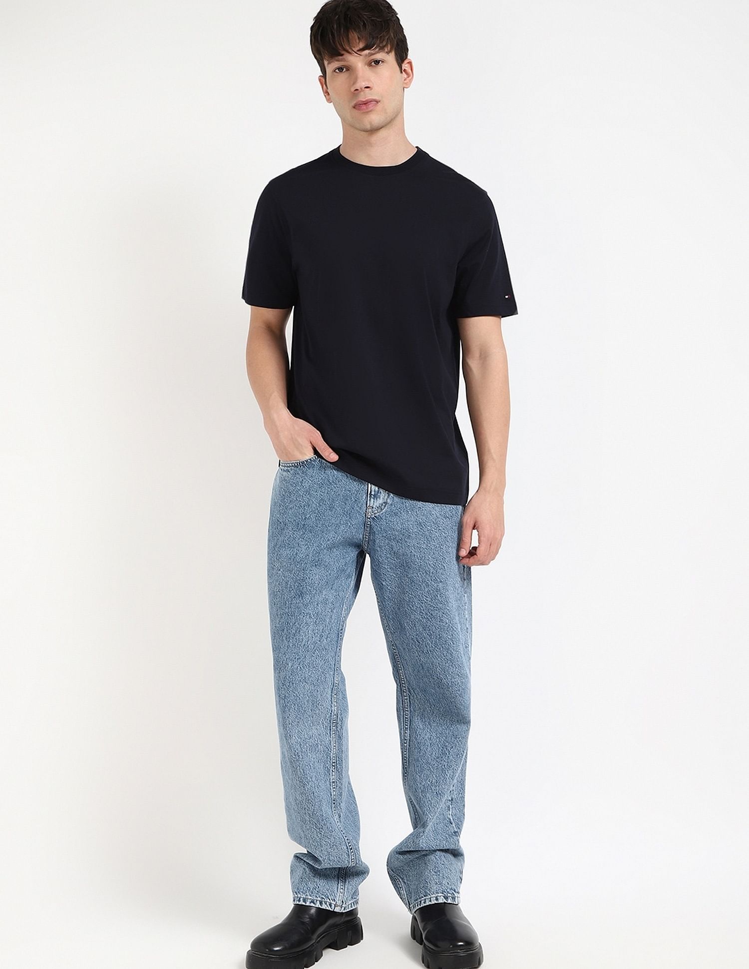 Tommy Hilfiger Solid Regular-Fit Cotton T-Shirt
