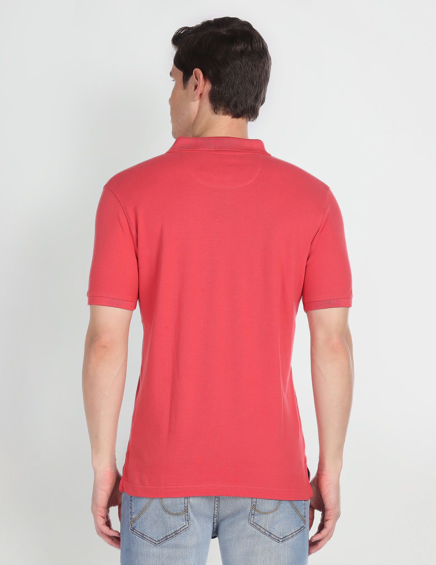 Arrow Sports Compact Cotton Horizontal Stripe Polo Shirt