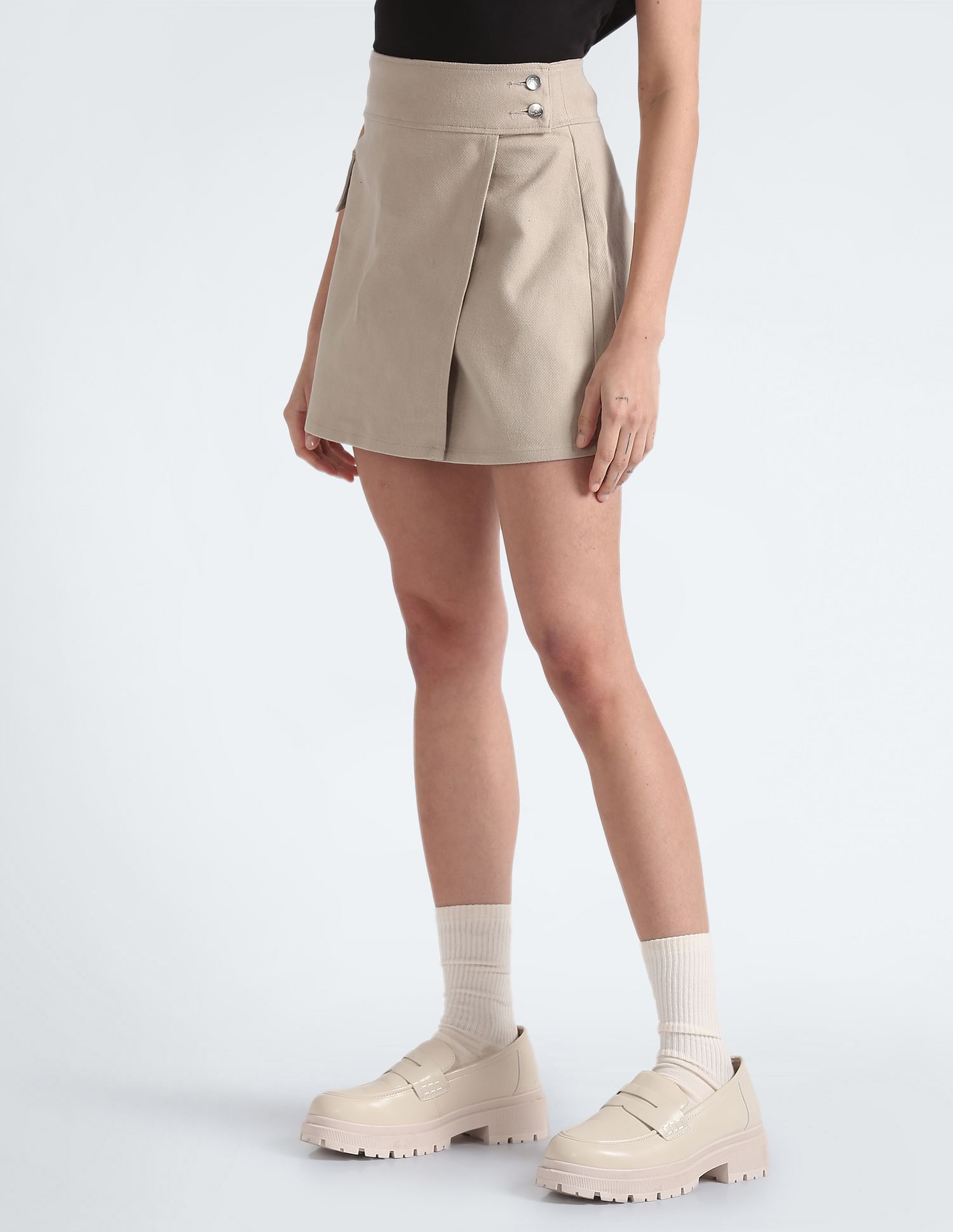 Calvin Klein Flannel Wrap Skirt