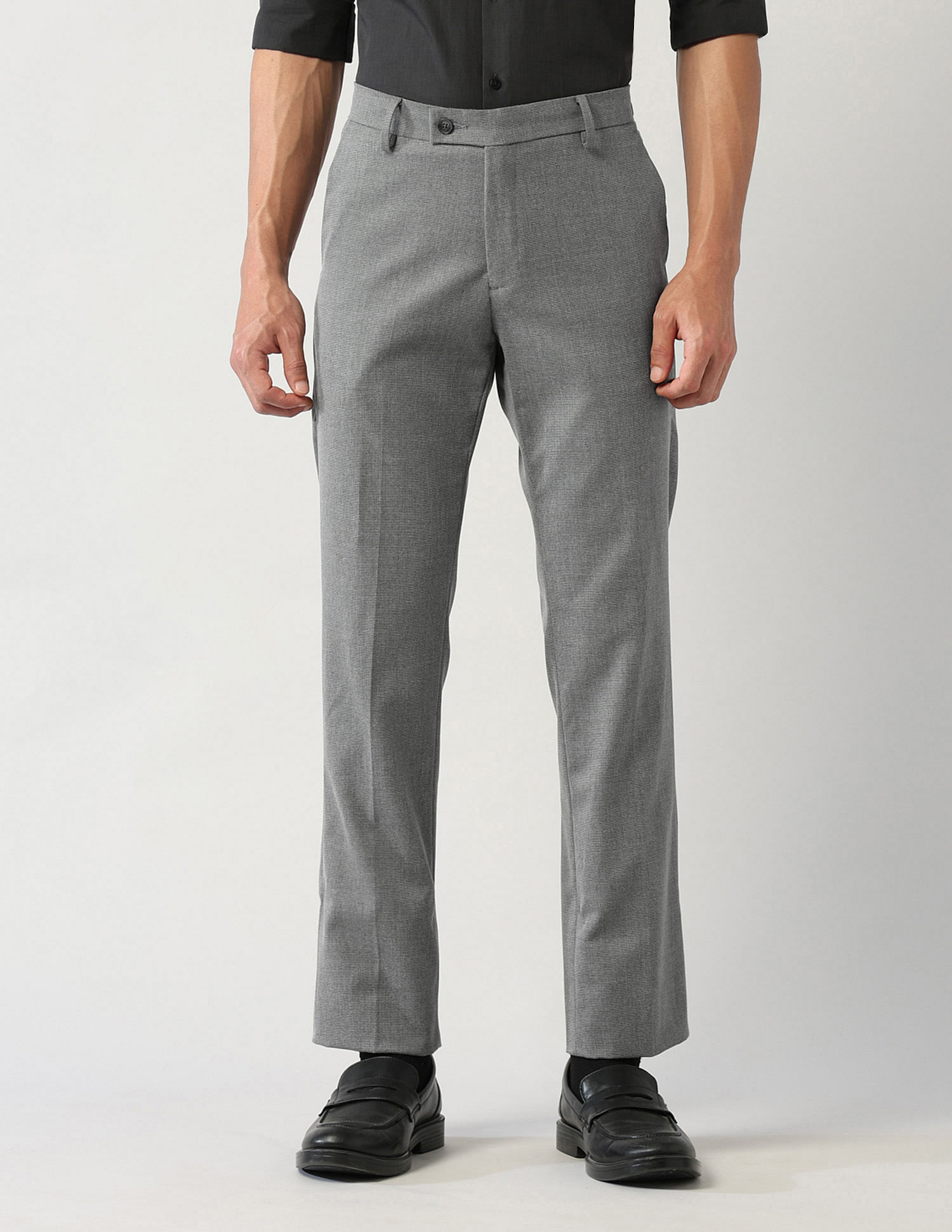 Arrow Mid Rise Dobby Weave Autoflex Trousers