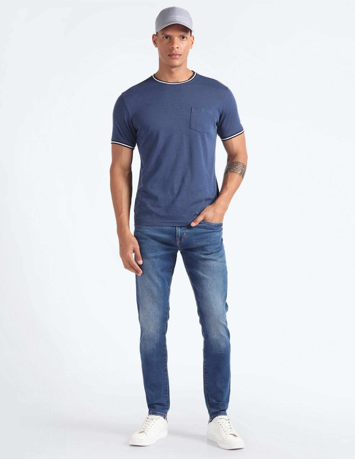 Flying Machine Stone Wash Slim Tapered Jeans