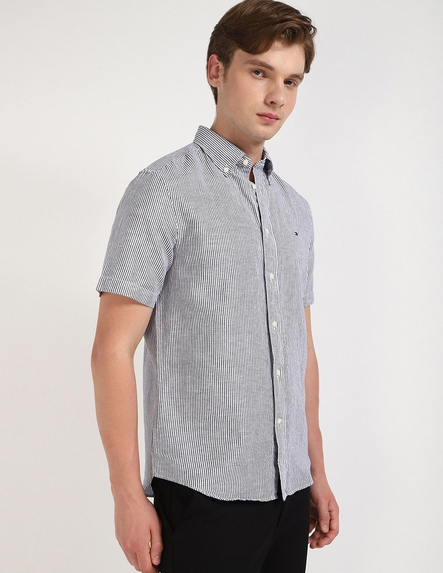 Tommy Hilfiger Striped Regular-Fit Cotton Shirt
