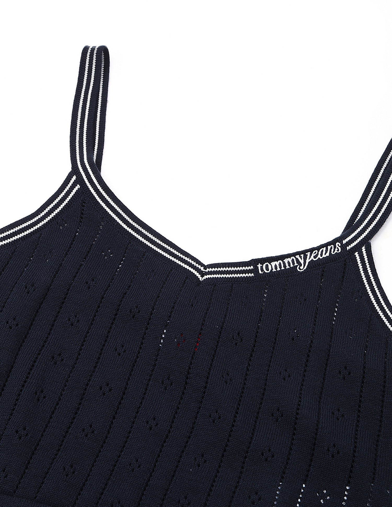 Tommy Hilfiger Slim-Fit Cotton Straps Neck Crop Top