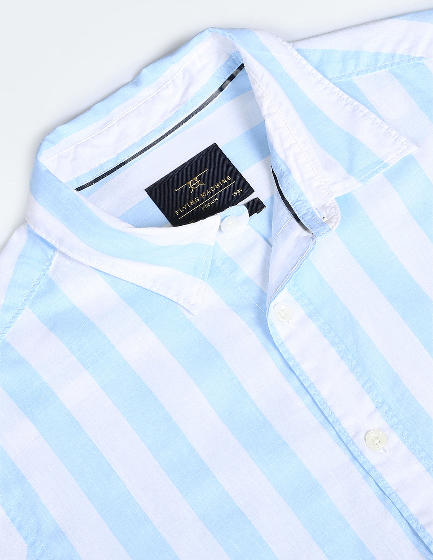 Flying Machine Vertical Stripe Pure Cotton Shirt